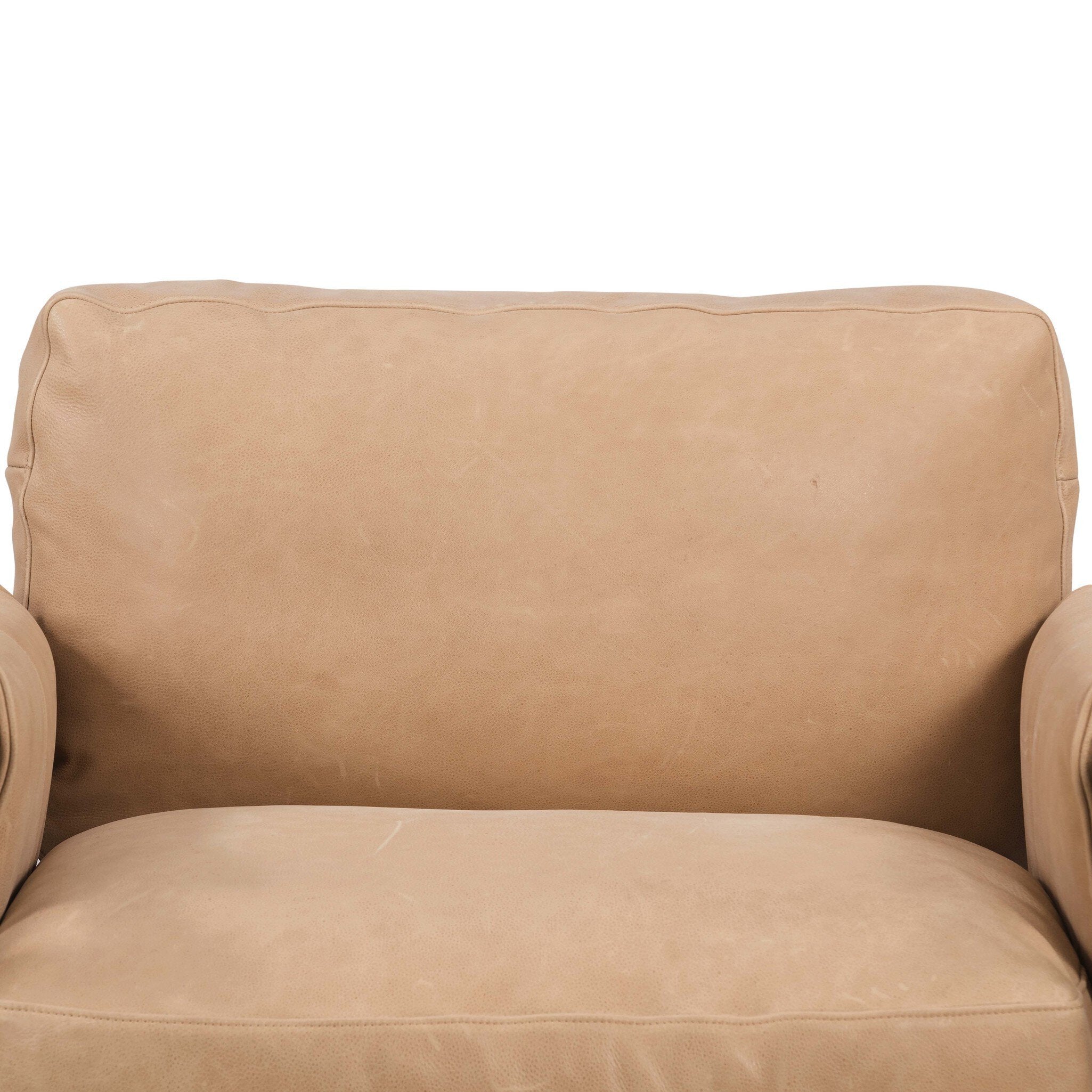 Four Hands Harrison Chair — Palermo Nude-Yucca Parawood-Brushed Silver