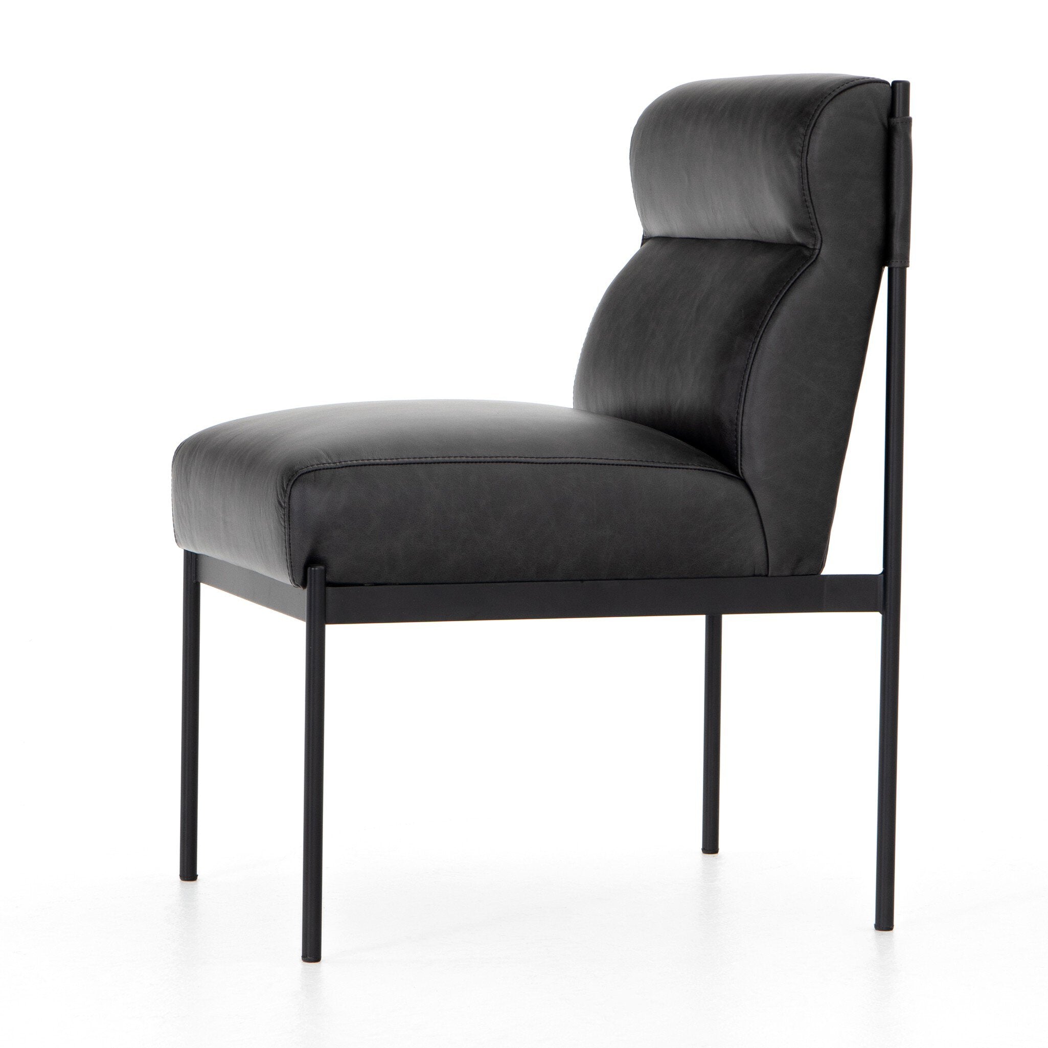 Four Hands Klein Dining Chair — Sonoma Black-Black Iron