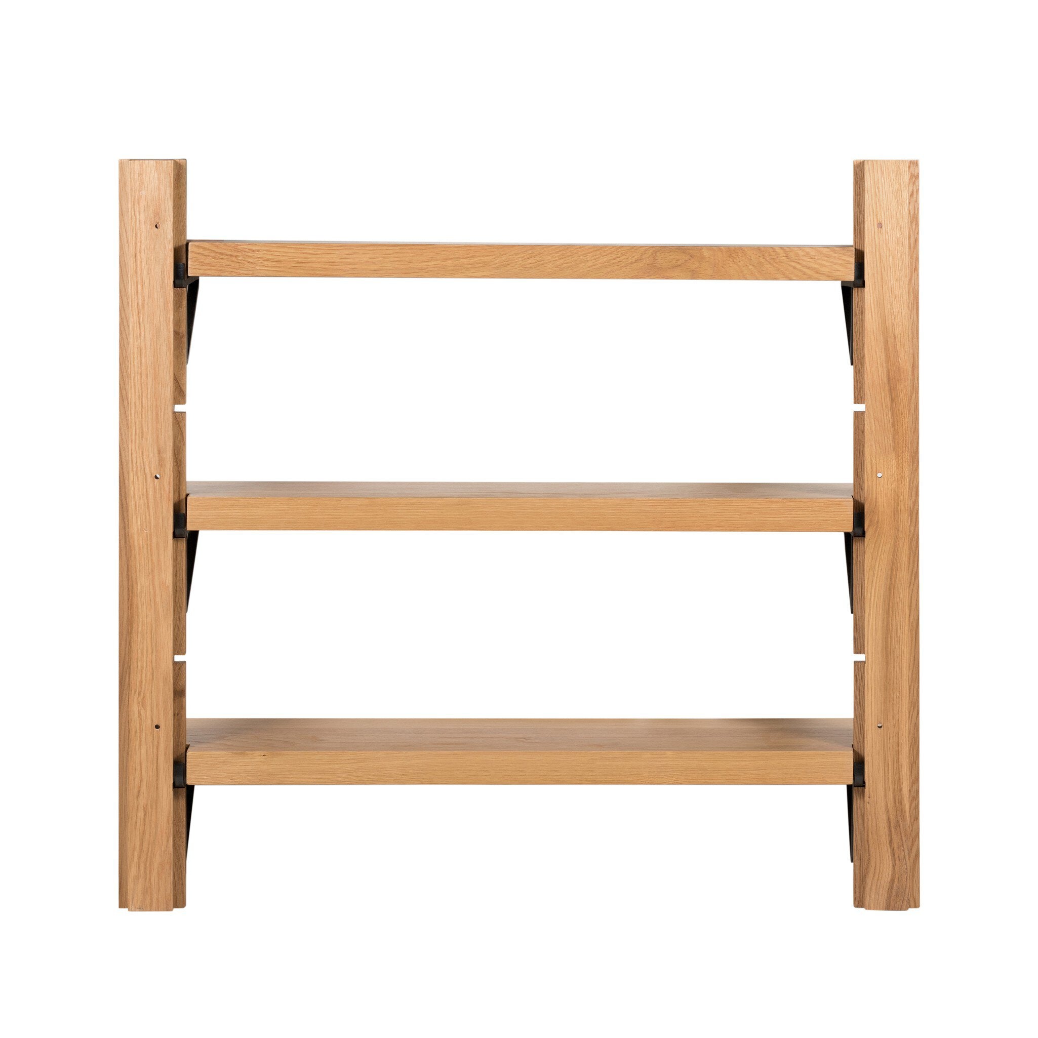 Four Hands Pivott Shelf — Natural Oak Veneer-Dark Iron-Natural Oak