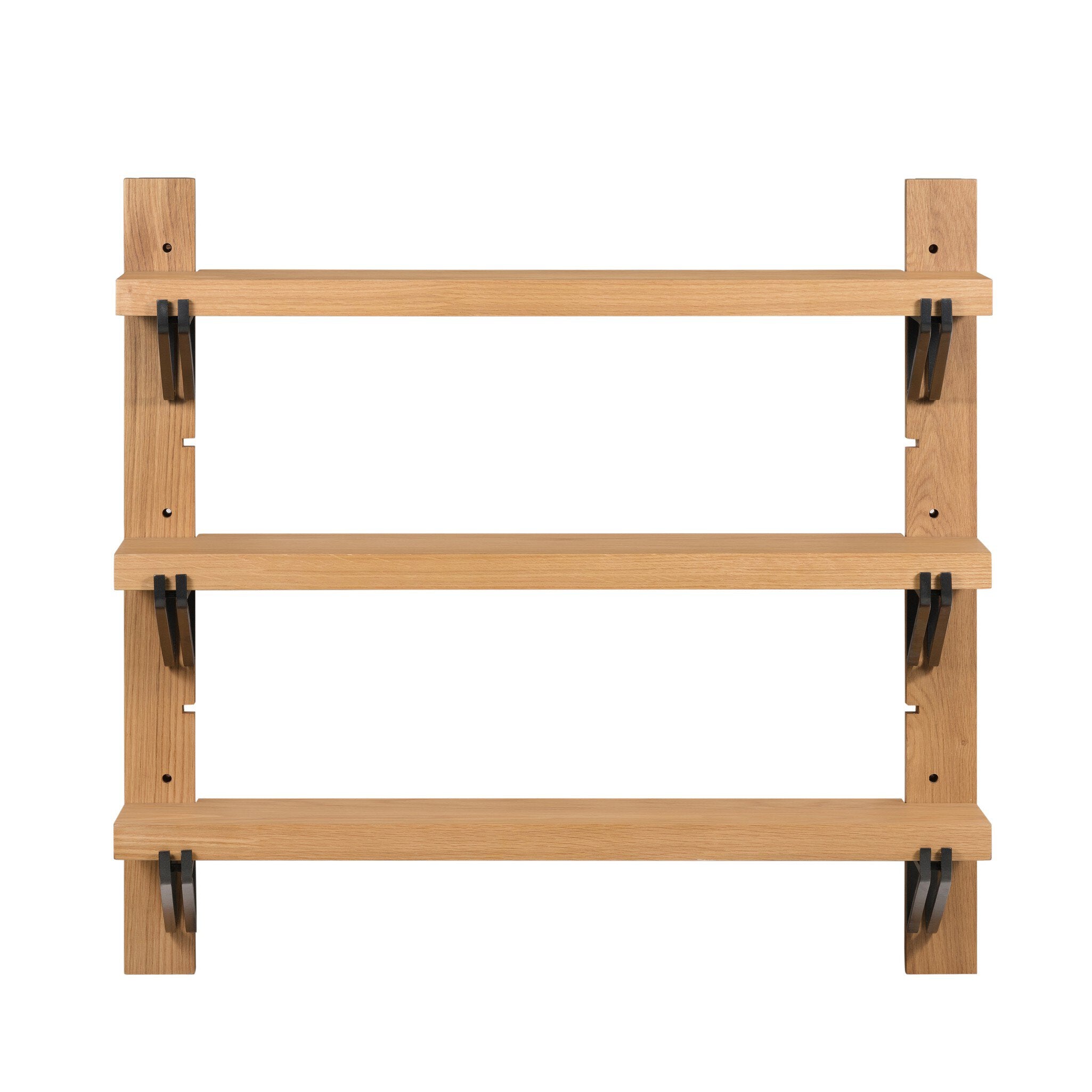 Four Hands Pivott Shelf — Natural Oak Veneer-Dark Iron-Natural Oak