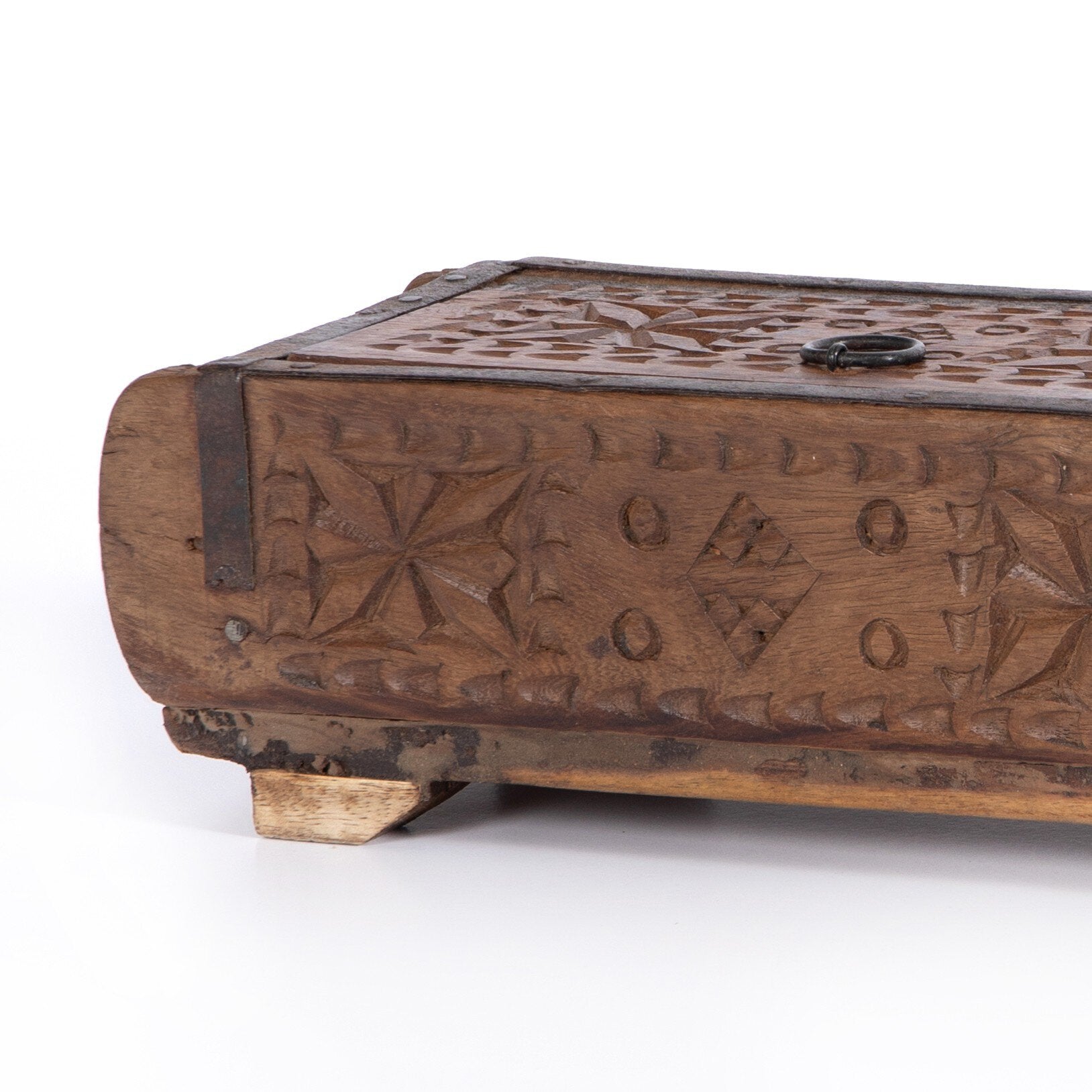Four Hands Found Carved Box — Reclaimed Natural