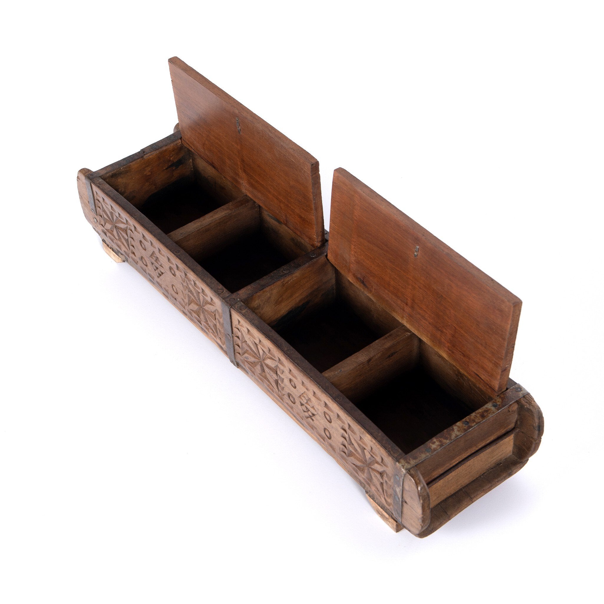 Four Hands Found Carved Box — Reclaimed Natural