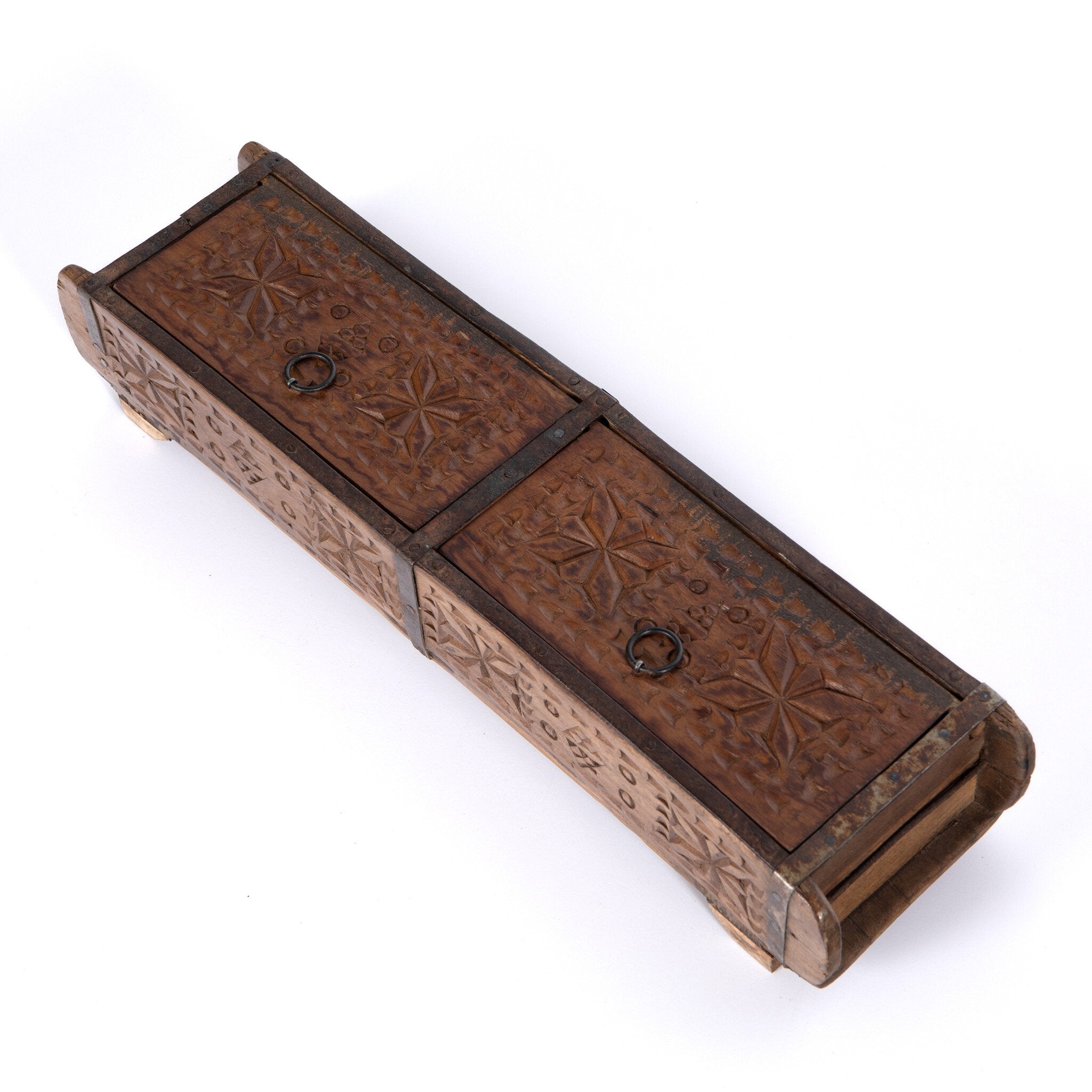 Four Hands Found Carved Box — Reclaimed Natural