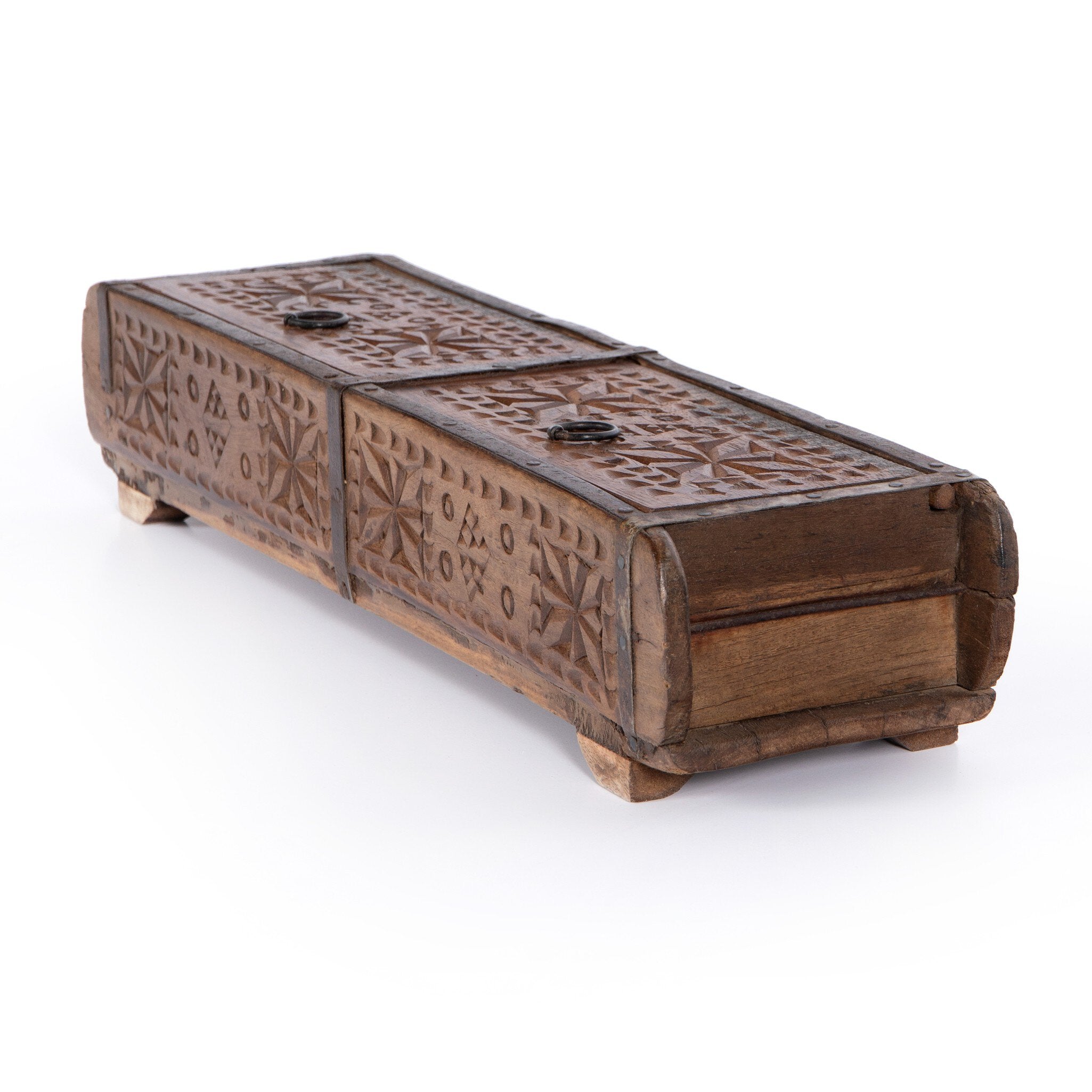 Four Hands Found Carved Box — Reclaimed Natural