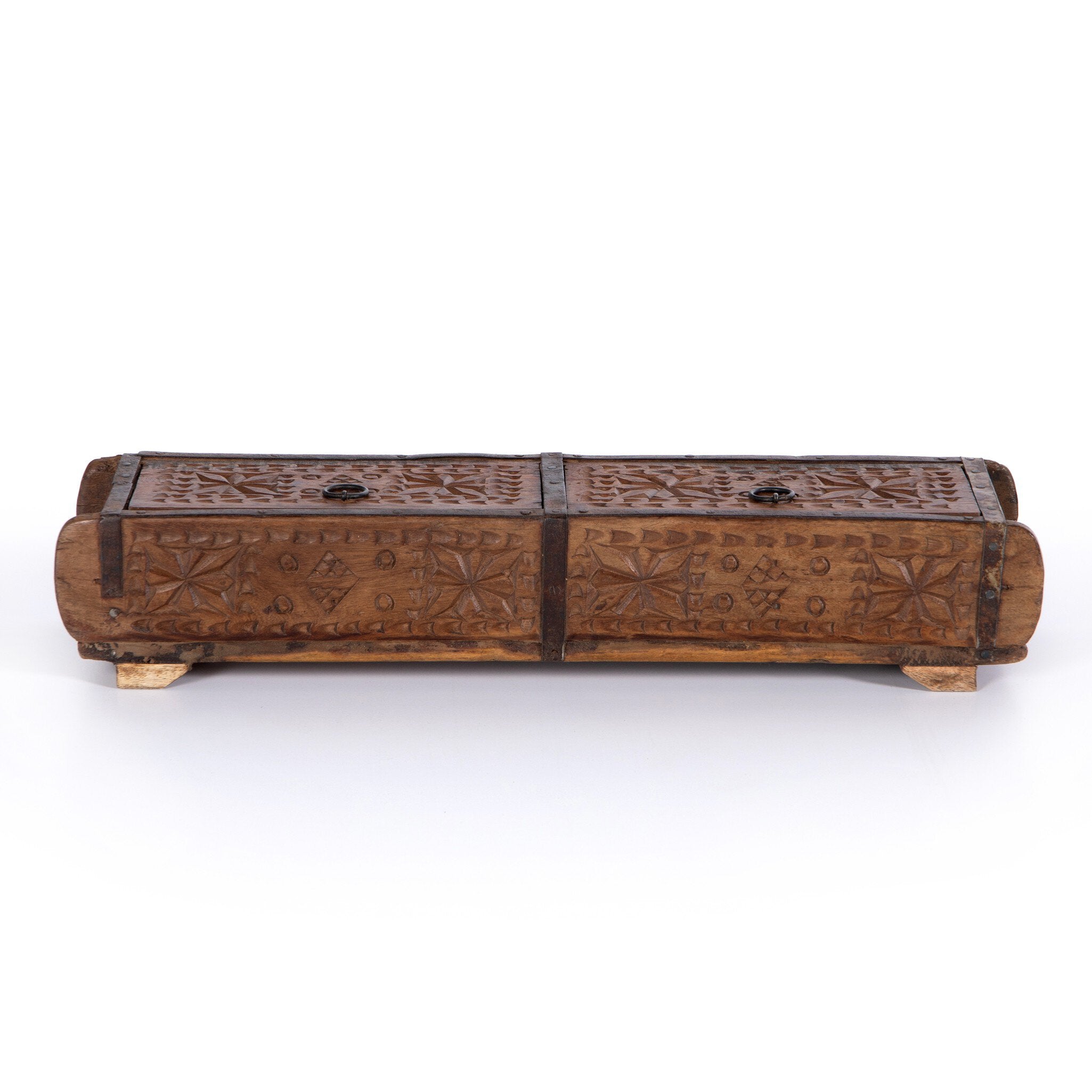 Four Hands Found Carved Box — Reclaimed Natural