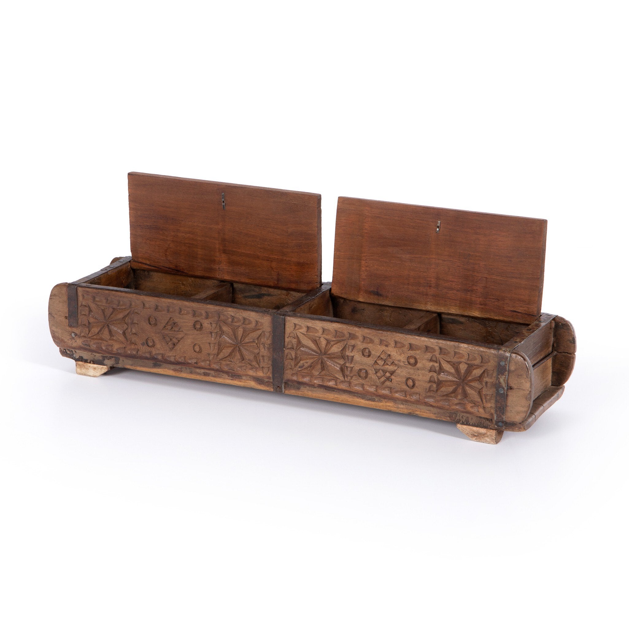 Four Hands Found Carved Box — Reclaimed Natural