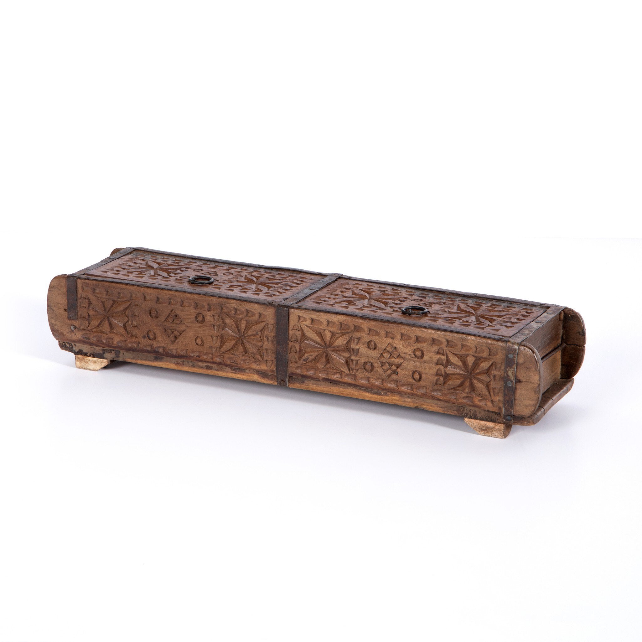 Four Hands Found Carved Box — Reclaimed Natural