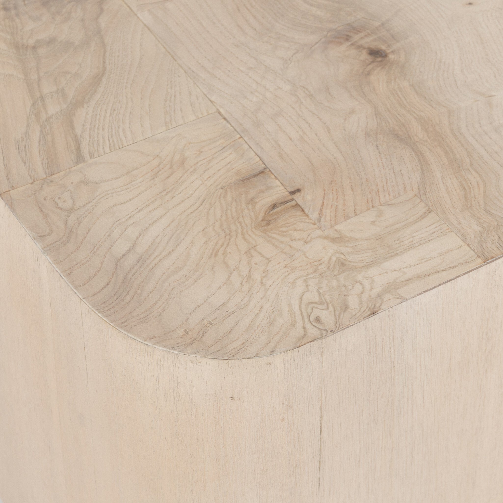 Four Hands Blanco End Table — Bleached Burl-White Mahogany