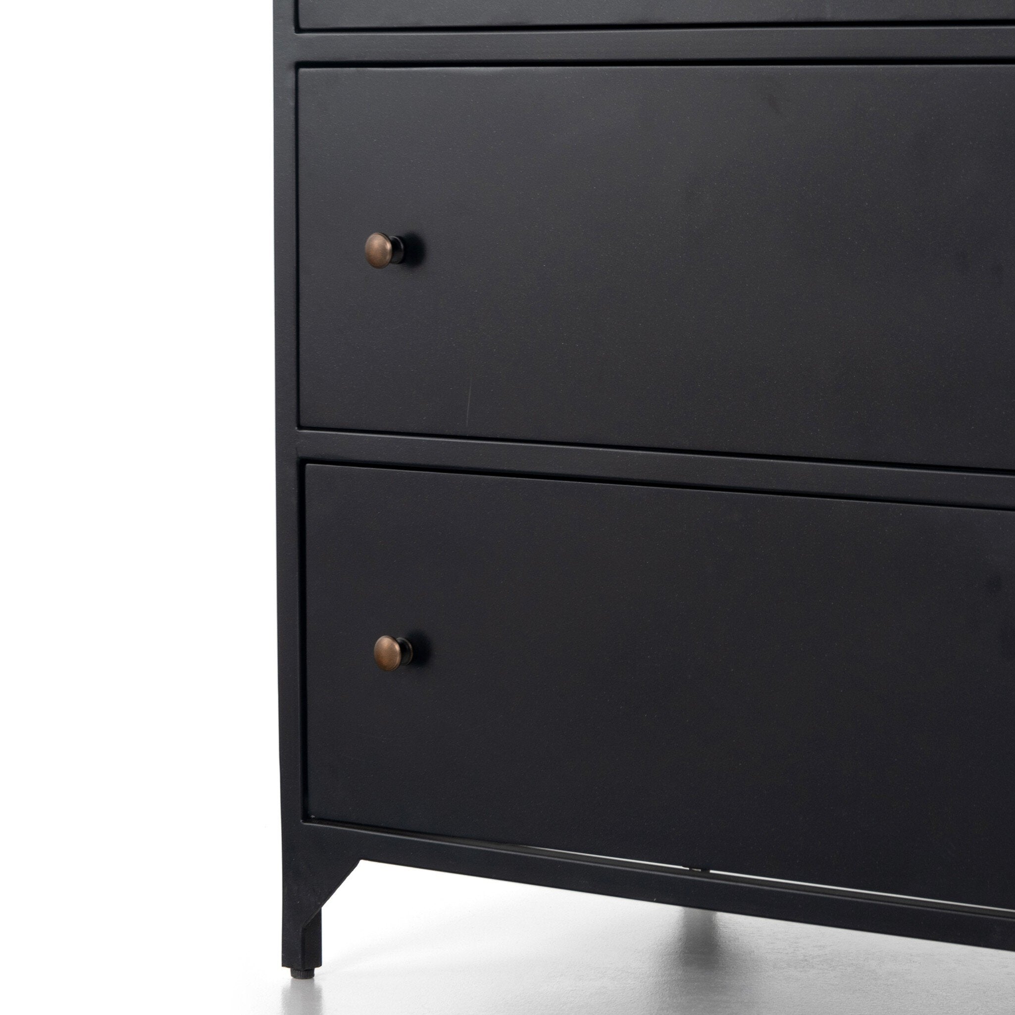 Four Hands Belmont Large Storage Nightstand — Black-Weathered Bronze