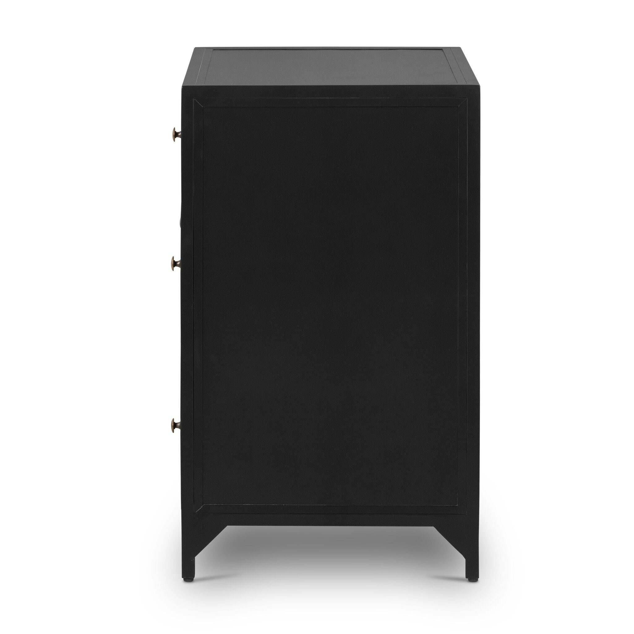 Four Hands Belmont Large Storage Nightstand — Black-Weathered Bronze