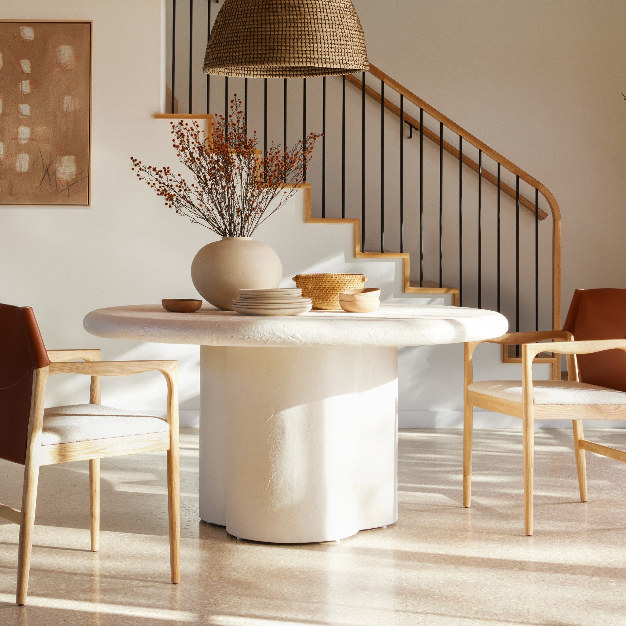 Four Hands Grano Dining Table — Plaster Molded Concrete
