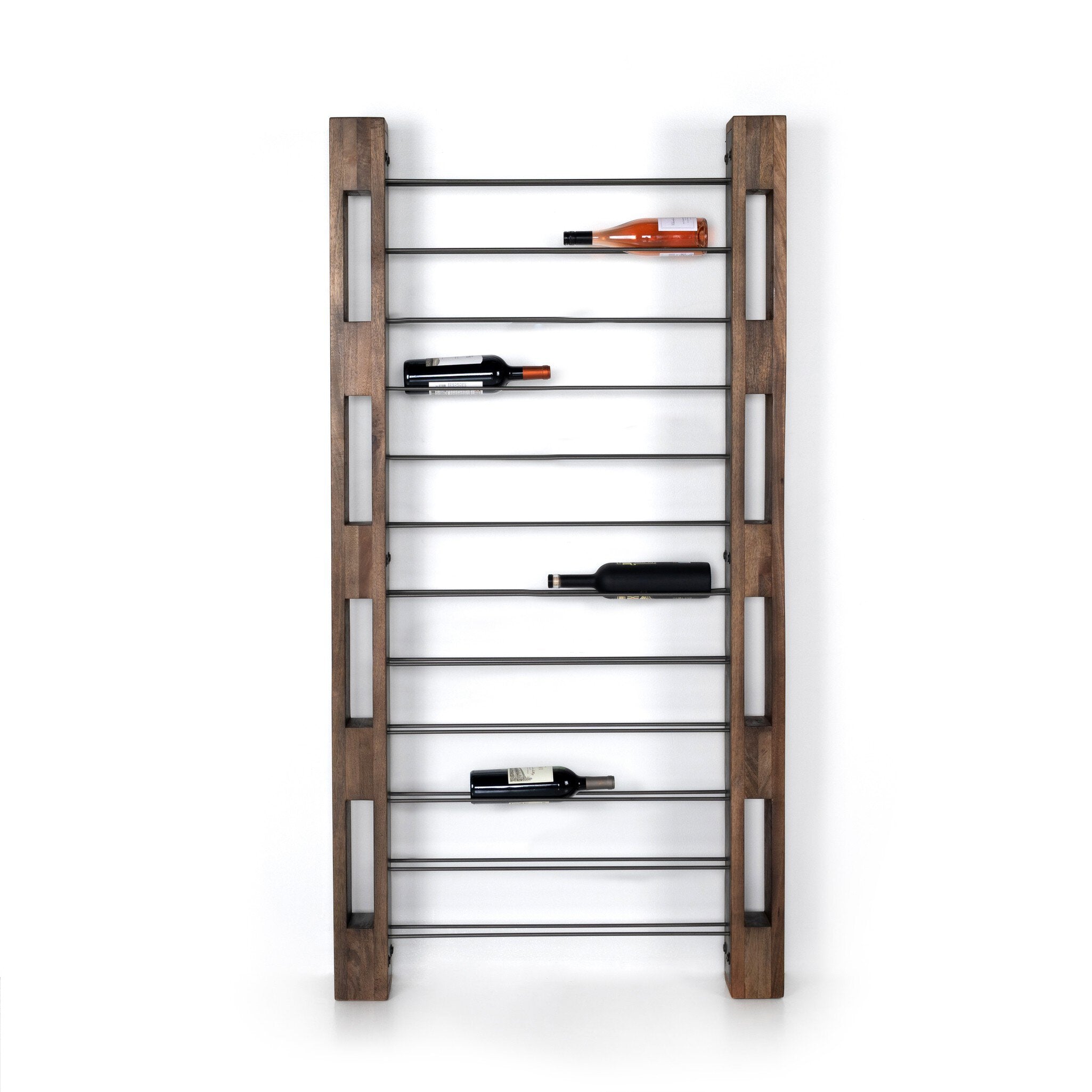 Four Hands Ortega Wine Rack — Smoked Mango-Gunmetal