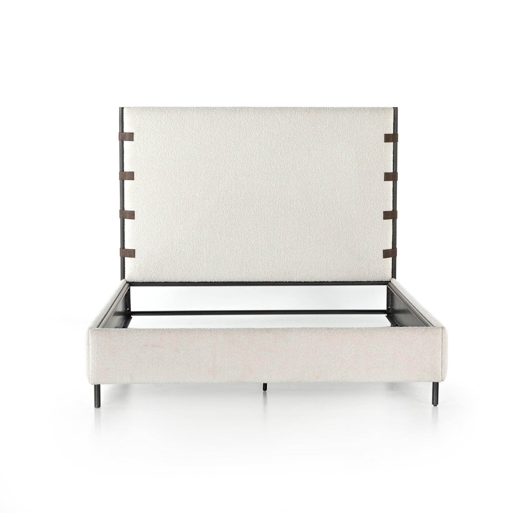 Four Hands Anderson Bed — Knoll Natural-Distressed Brown-Waxed Black (PC)-King