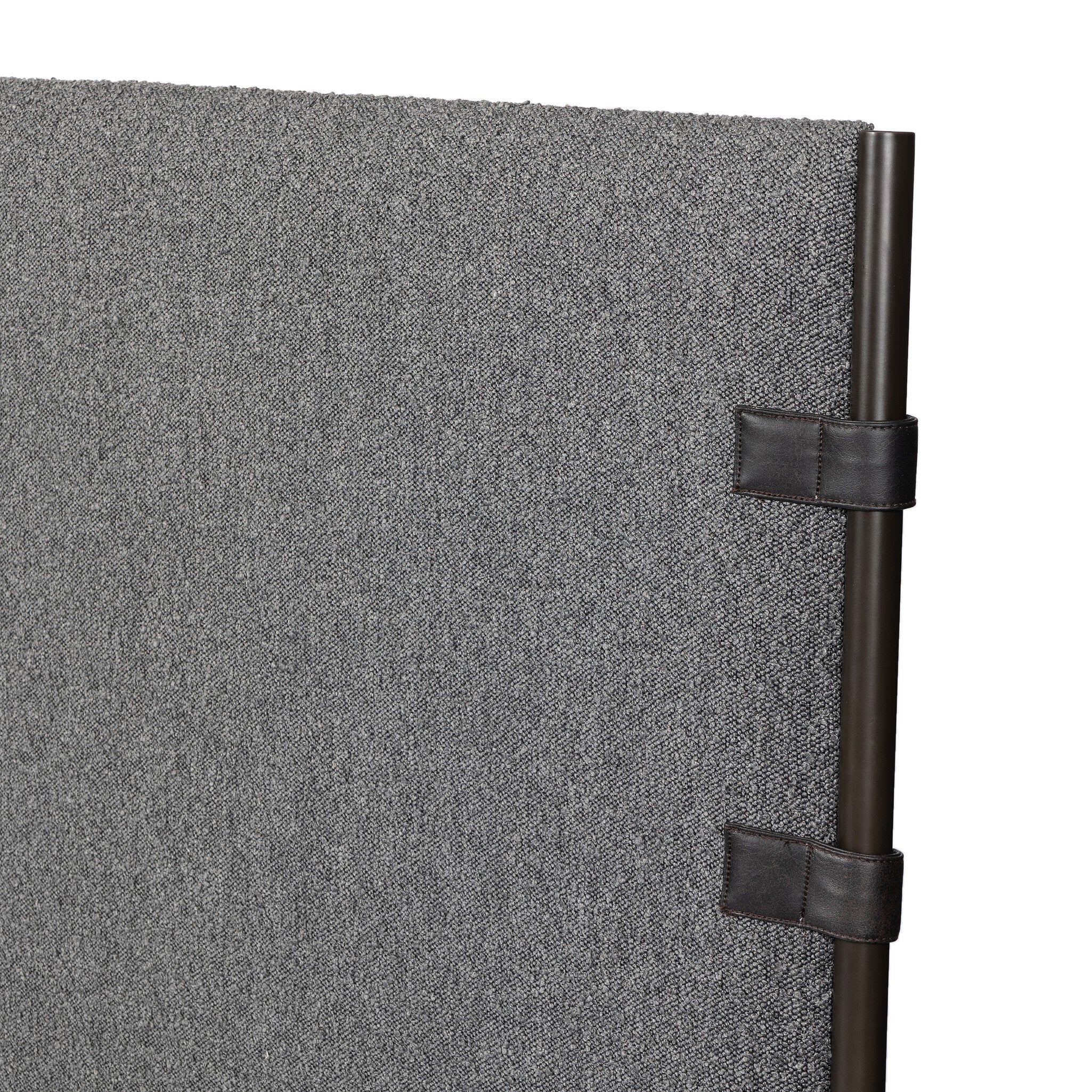 Four Hands Anderson Bed — Knoll Charcoal-Distressed Black-Waxed Black (PC)-Queen