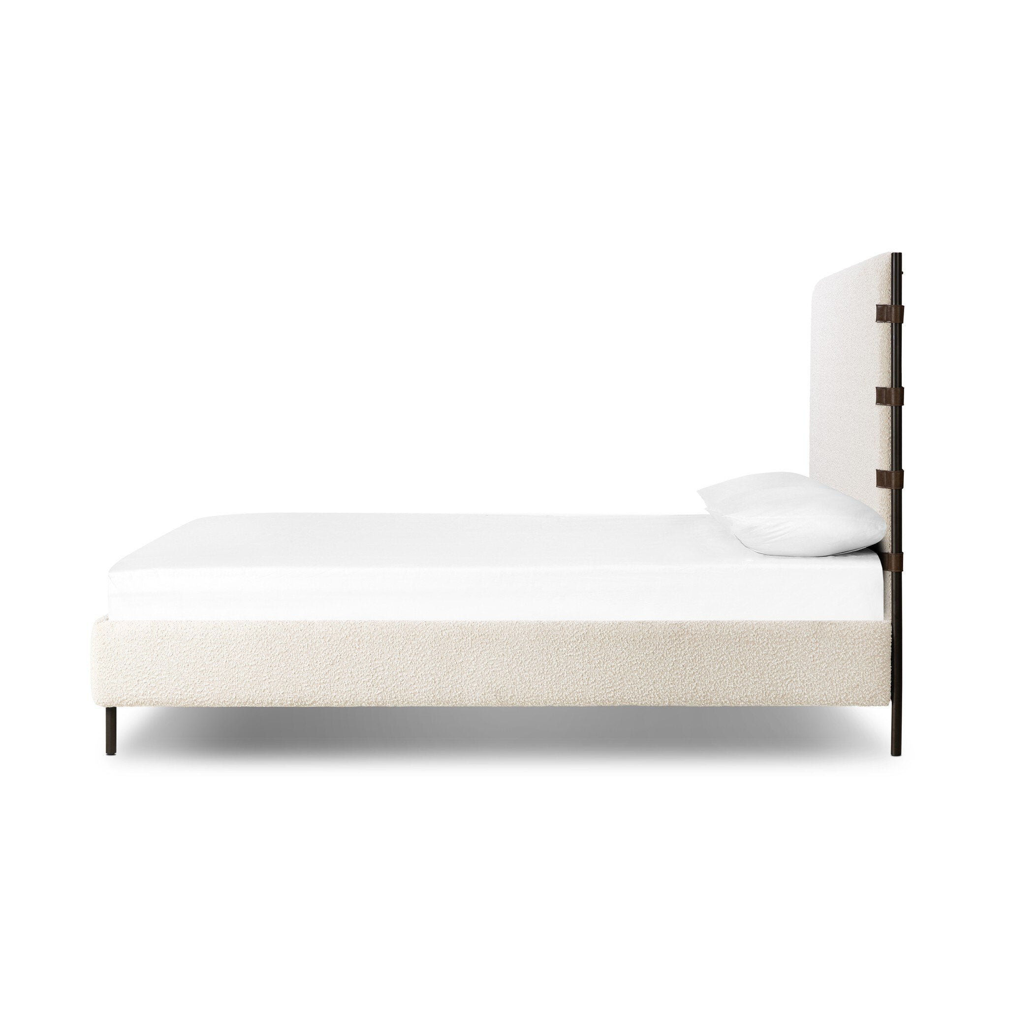 Four Hands Anderson Bed — Knoll Natural-Distressed Brown-Waxed Black (PC)-Cal King