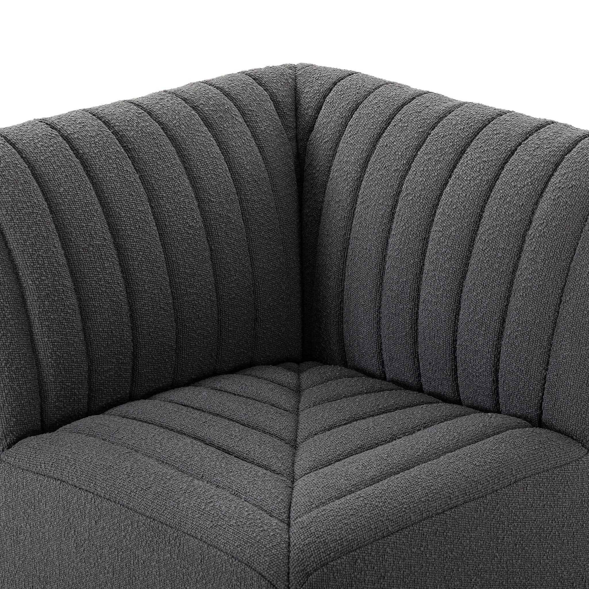 Four Hands Build Your Own: Augustine Dining Banquette — FIQA Boucle Charcoal