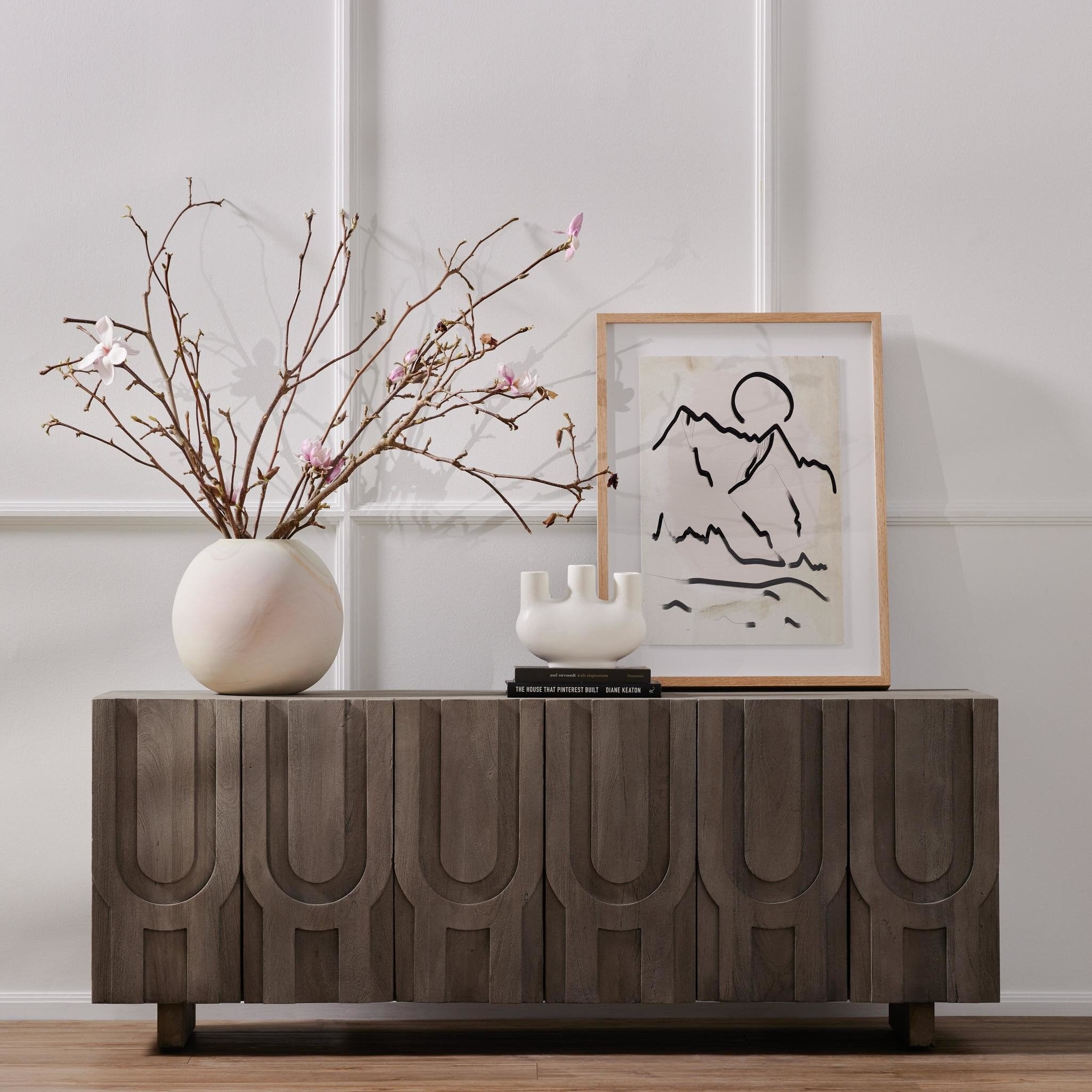 Four Hands Rivka Media Console — Aged Grey