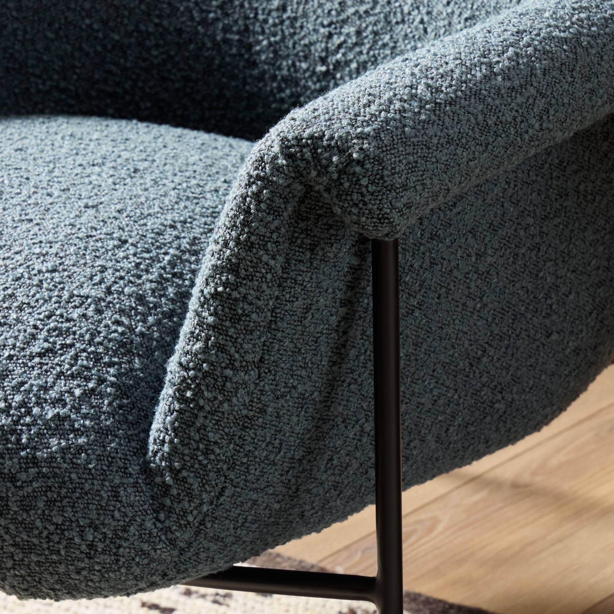 Four Hands Suerte Chair — Knoll Sky-Matte Ebony