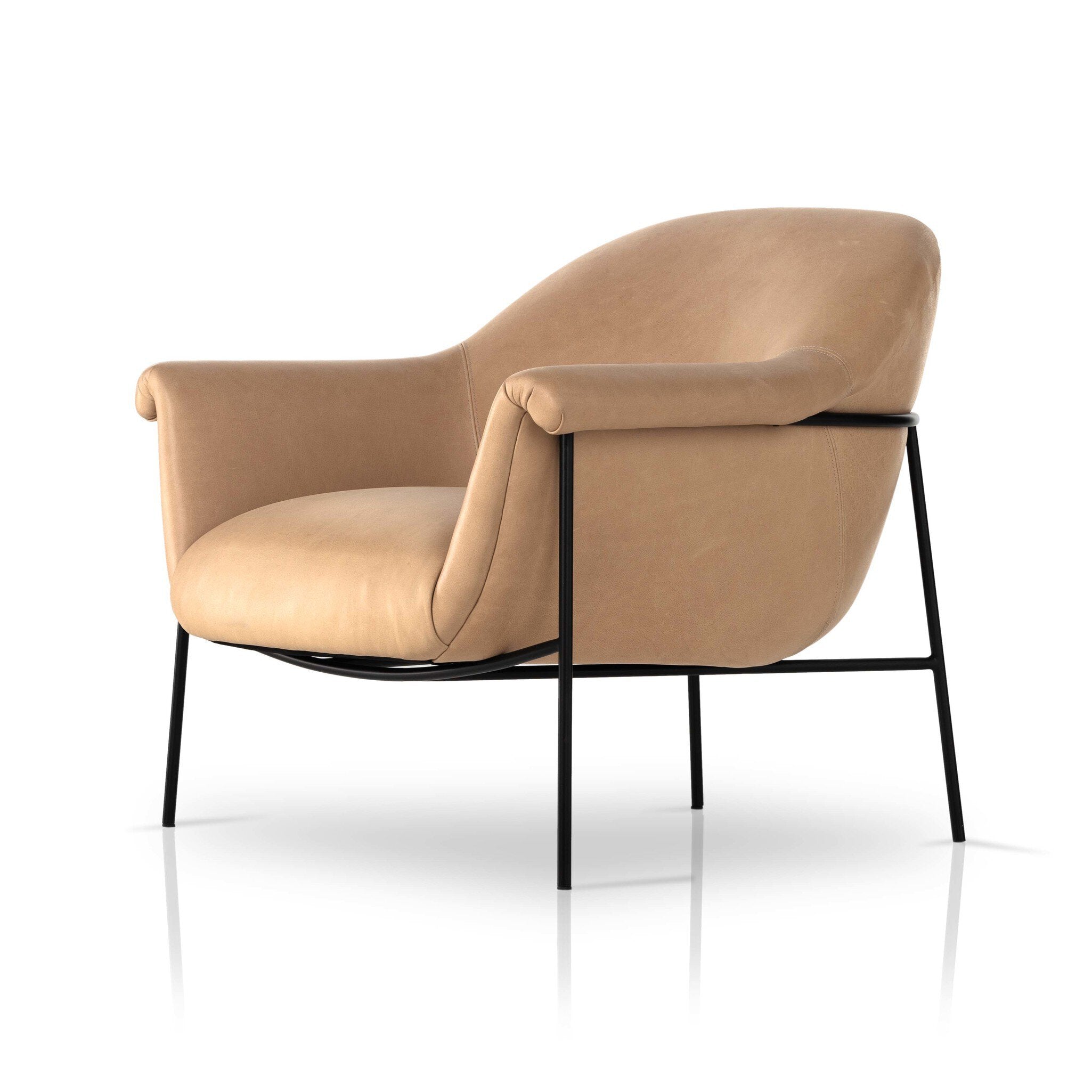 Four Hands Suerte Chair — Palermo Nude-Matte Ebony