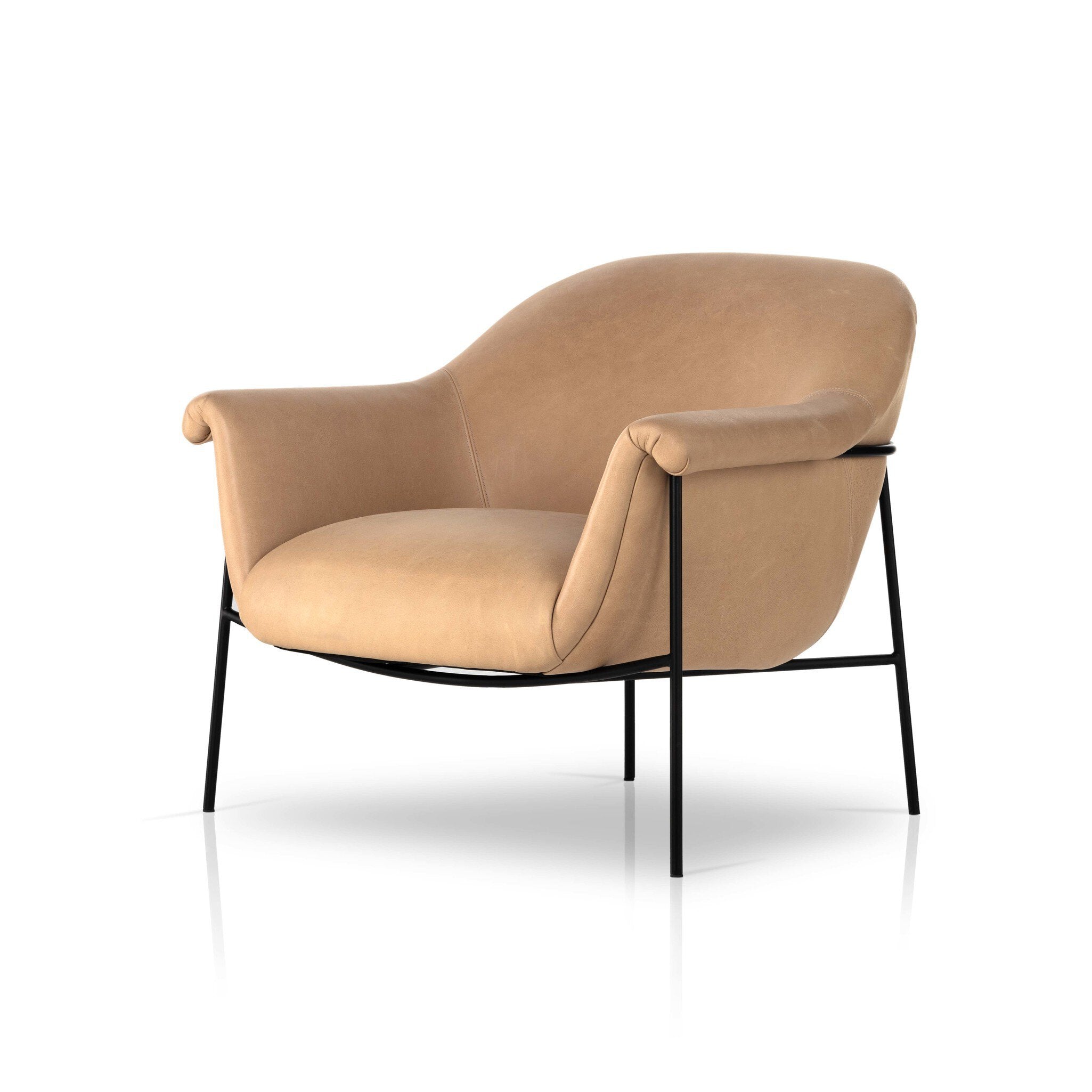 Four Hands Suerte Chair — Palermo Nude-Matte Ebony