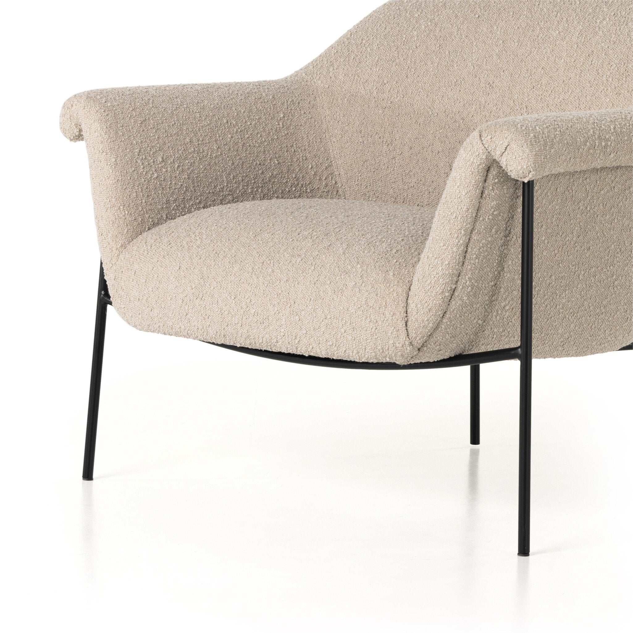 Four Hands Suerte Chair — Knoll Sand-Matte Ebony