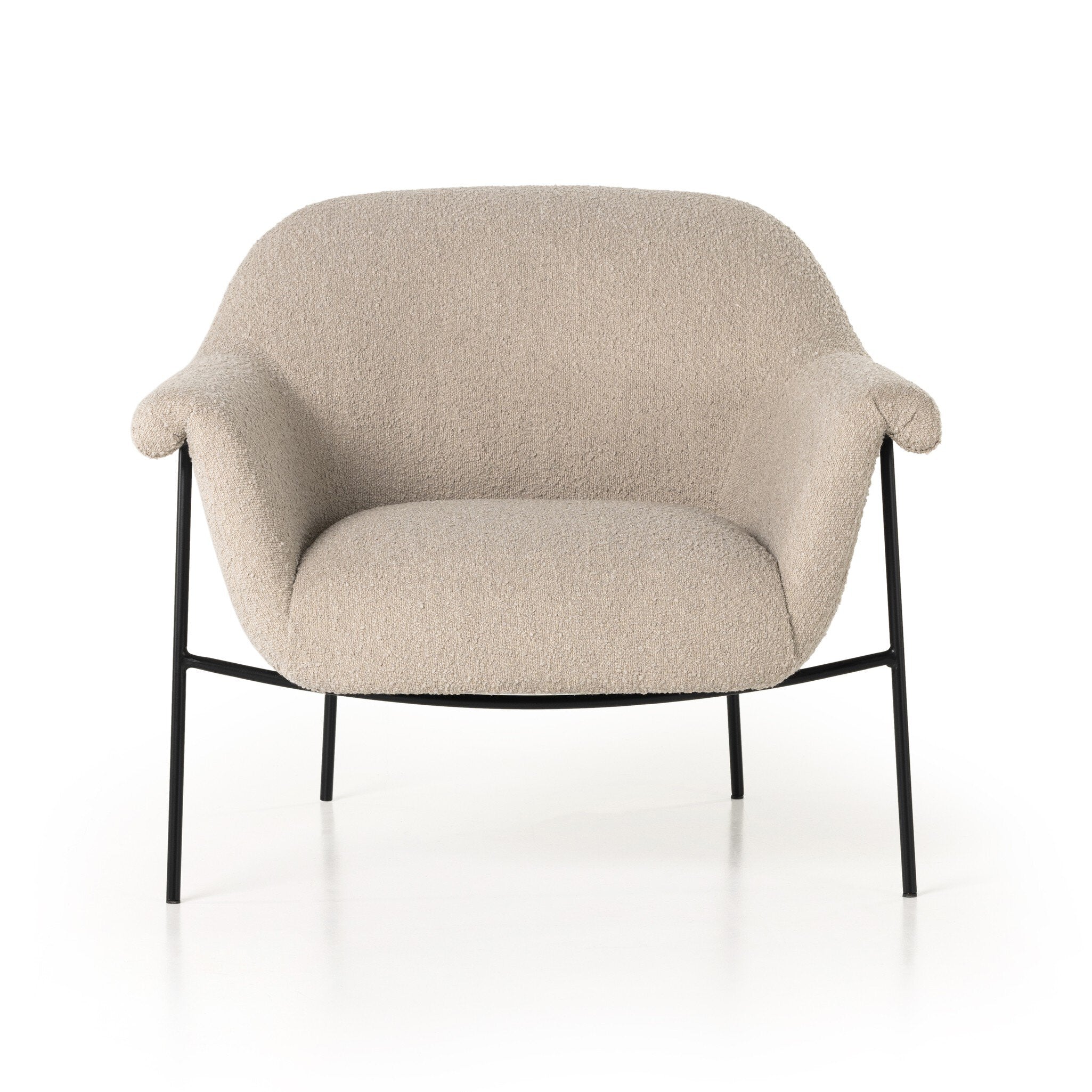 Four Hands Suerte Chair — Knoll Sand-Matte Ebony