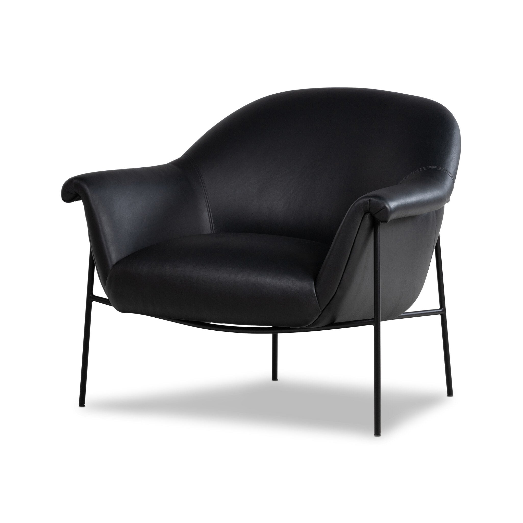 Four Hands Suerte Chair — Carson Black-Matte Ebony