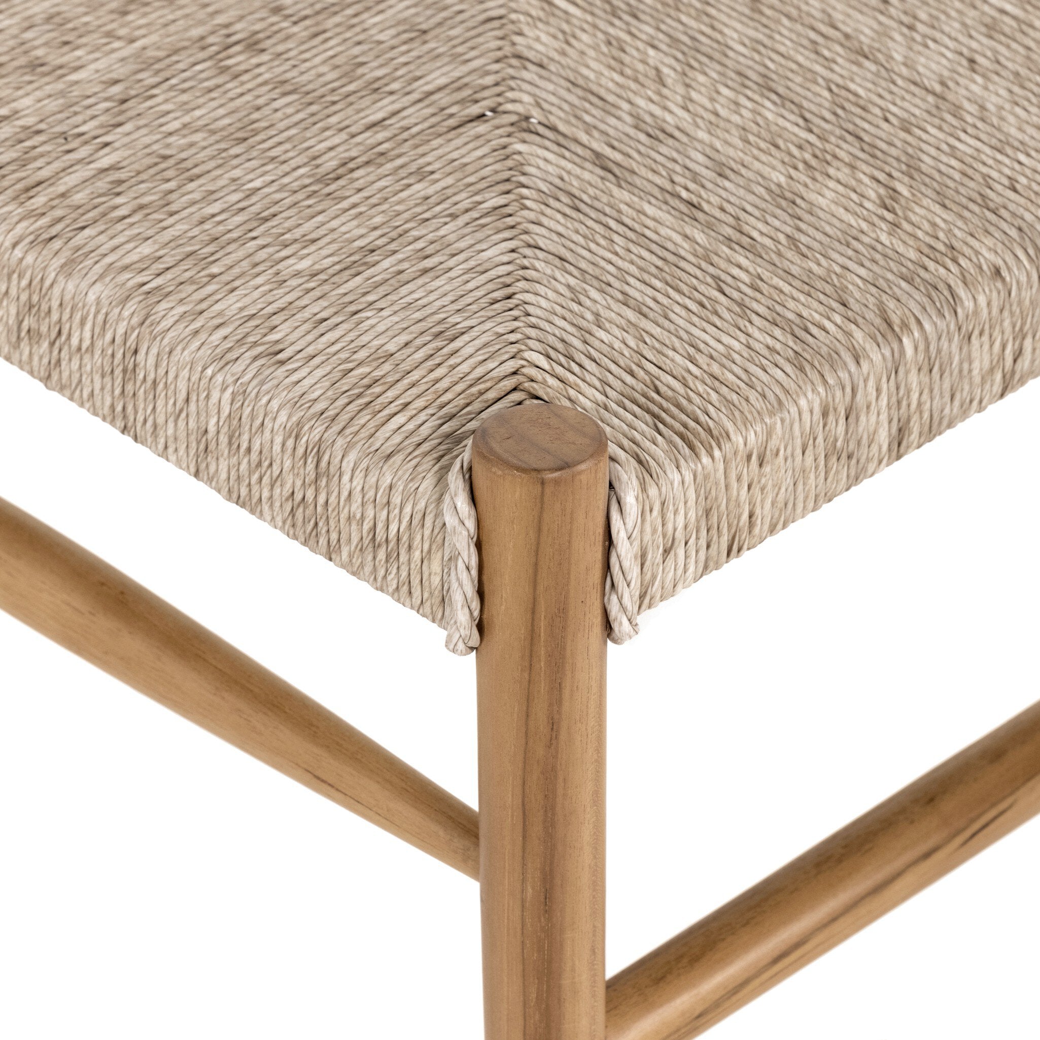 Four Hands Lomas Outdoor Dining Chair — Natural Teak-Vintage White