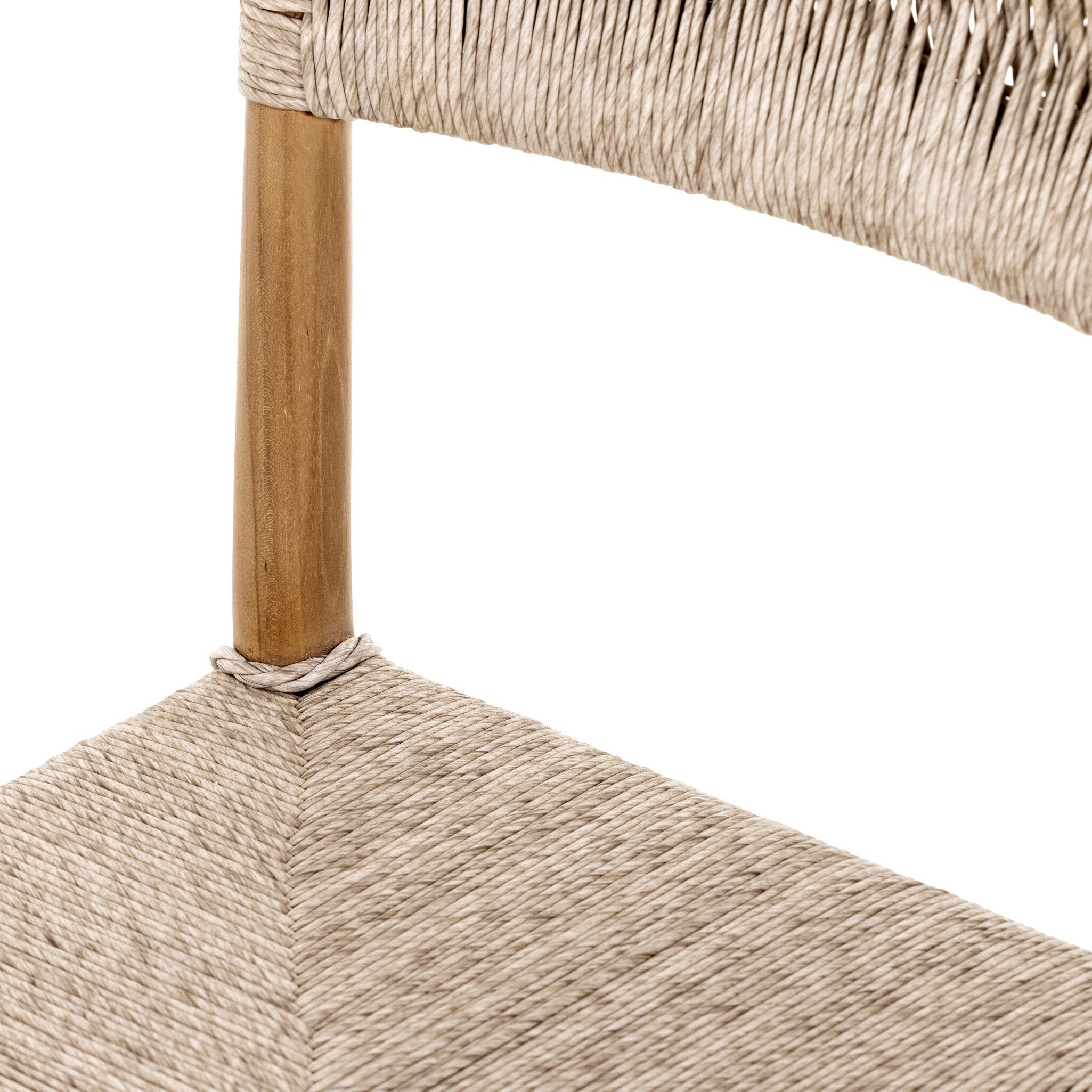 Four Hands Lomas Outdoor Dining Chair — Natural Teak-Vintage White