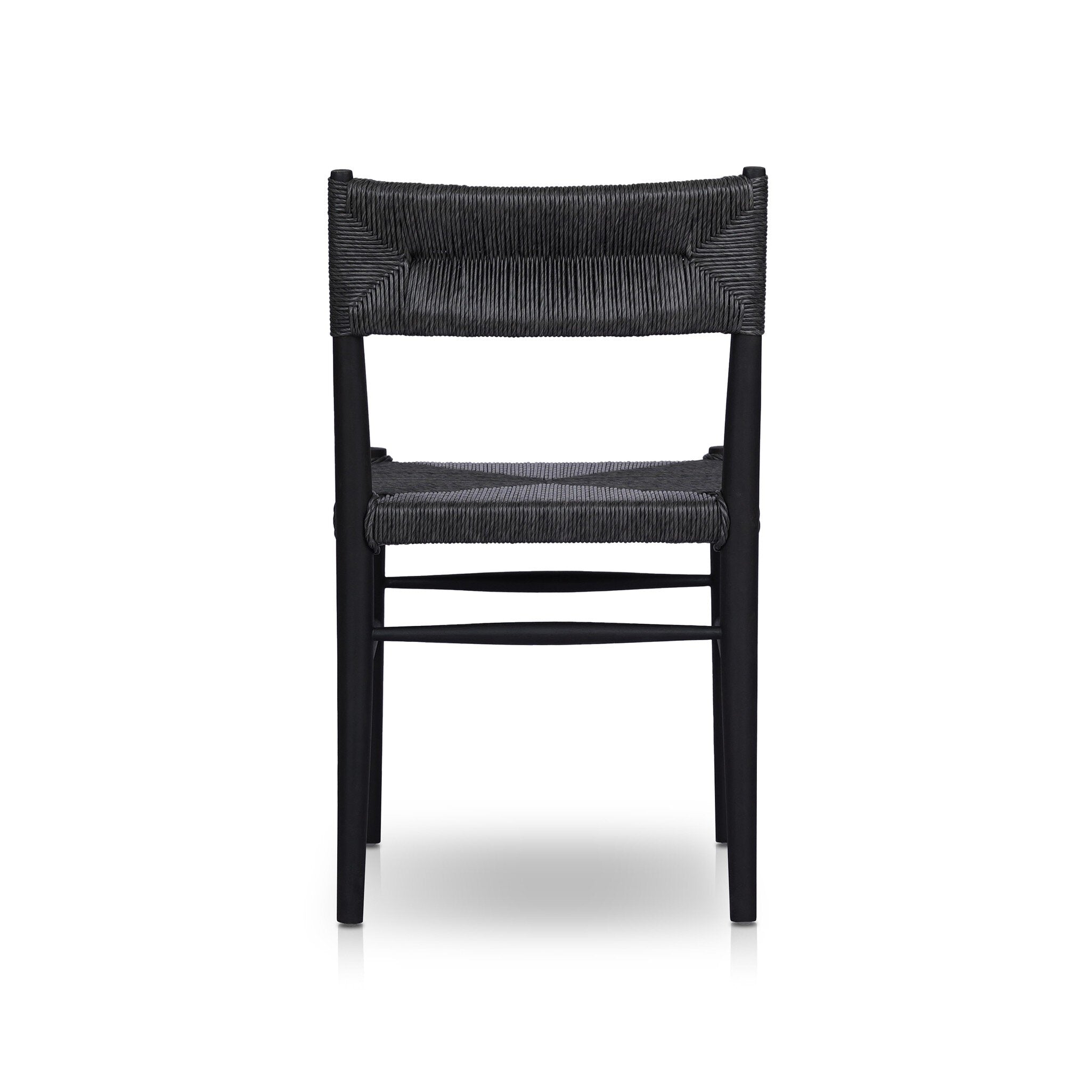 Four Hands Lomas Outdoor Dining Chair — Black Teak-Vintage Coal