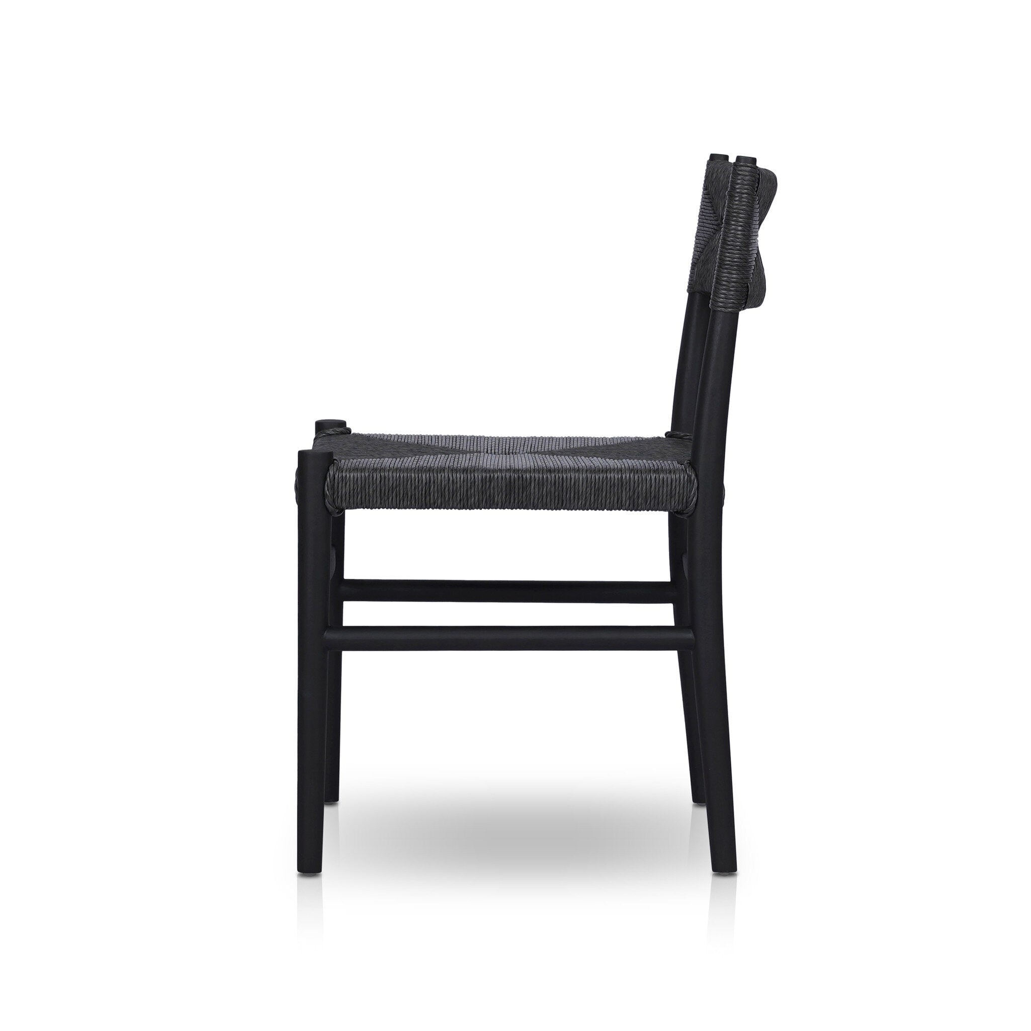 Four Hands Lomas Outdoor Dining Chair — Black Teak-Vintage Coal