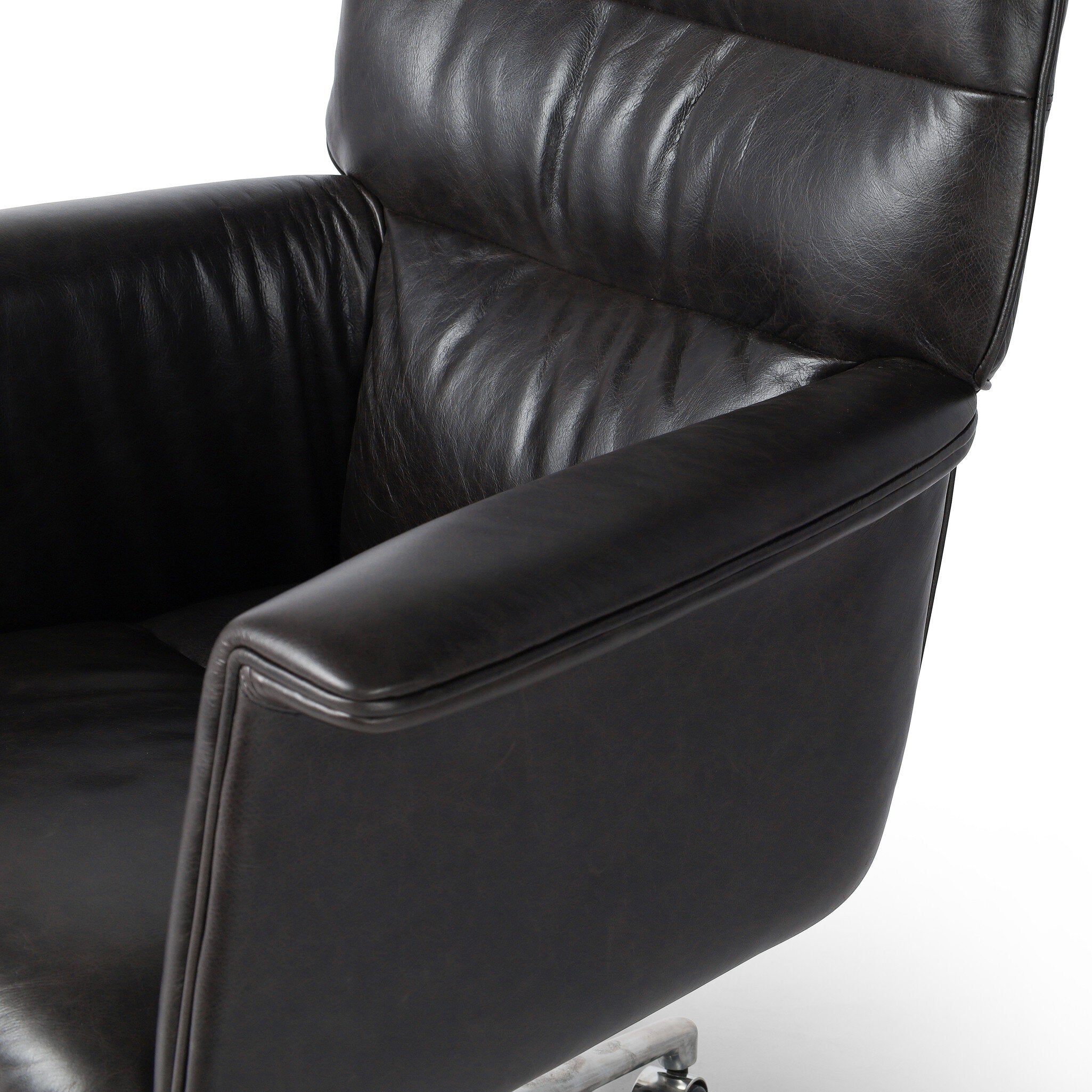 Four Hands Humphrey Desk Chair — Sonoma Black-Polished Aluminum