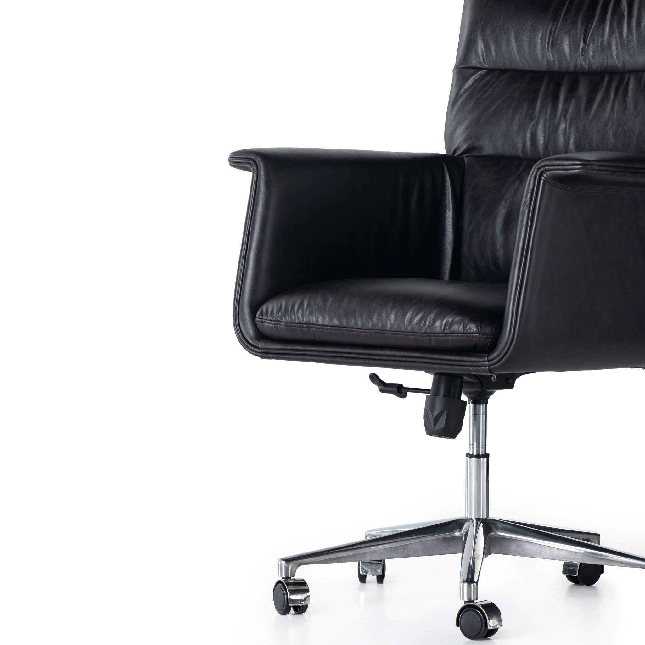 Four Hands Humphrey Desk Chair — Sonoma Black-Polished Aluminum