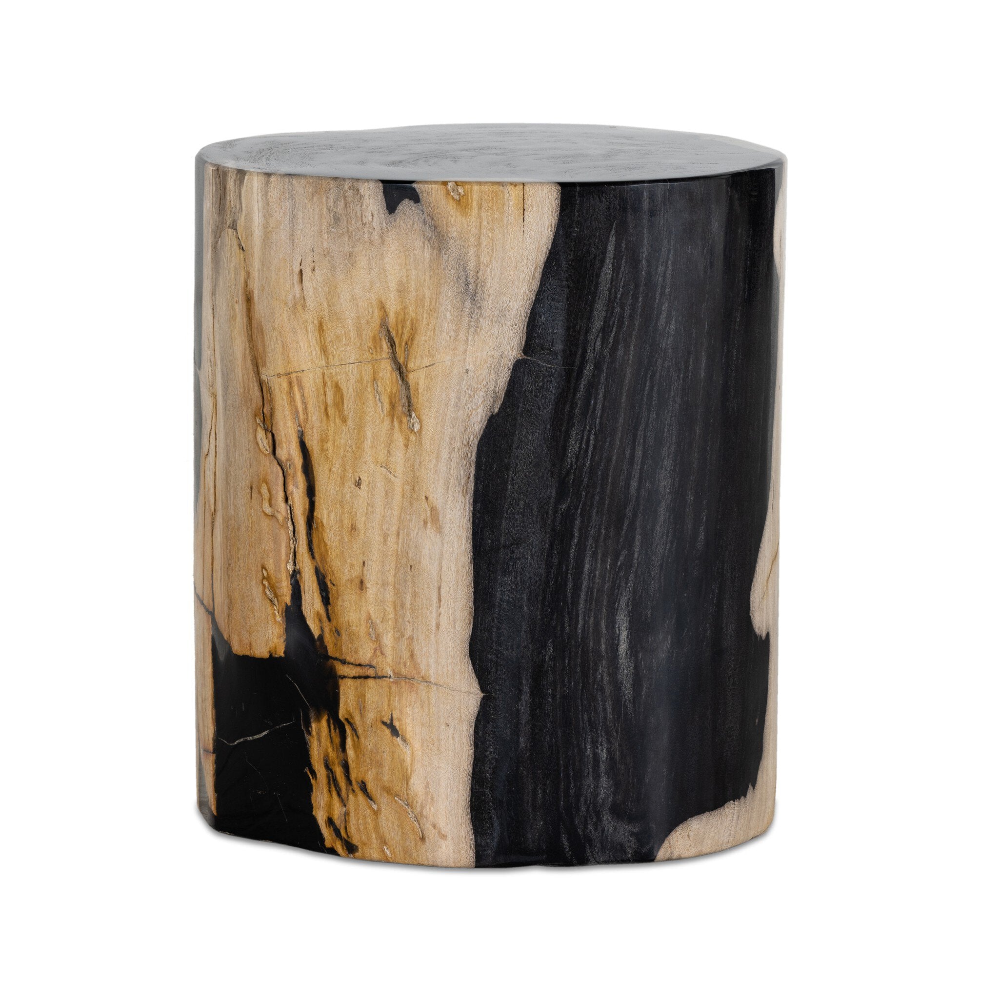 Four Hands Kos End Table — Light Petrified Wood