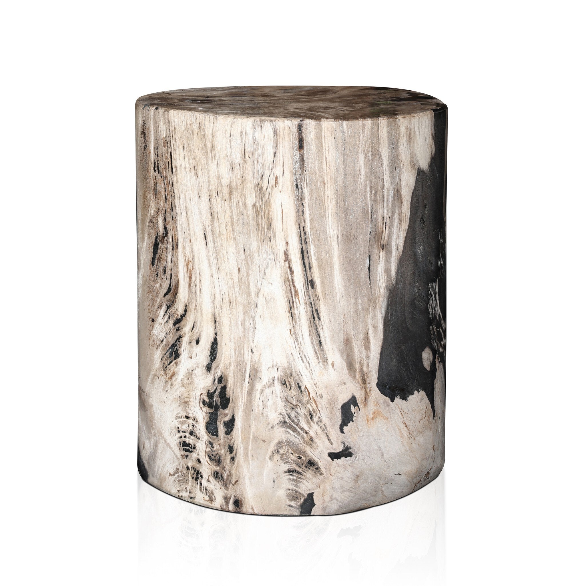 Four Hands Kos End Table — Light Petrified Wood