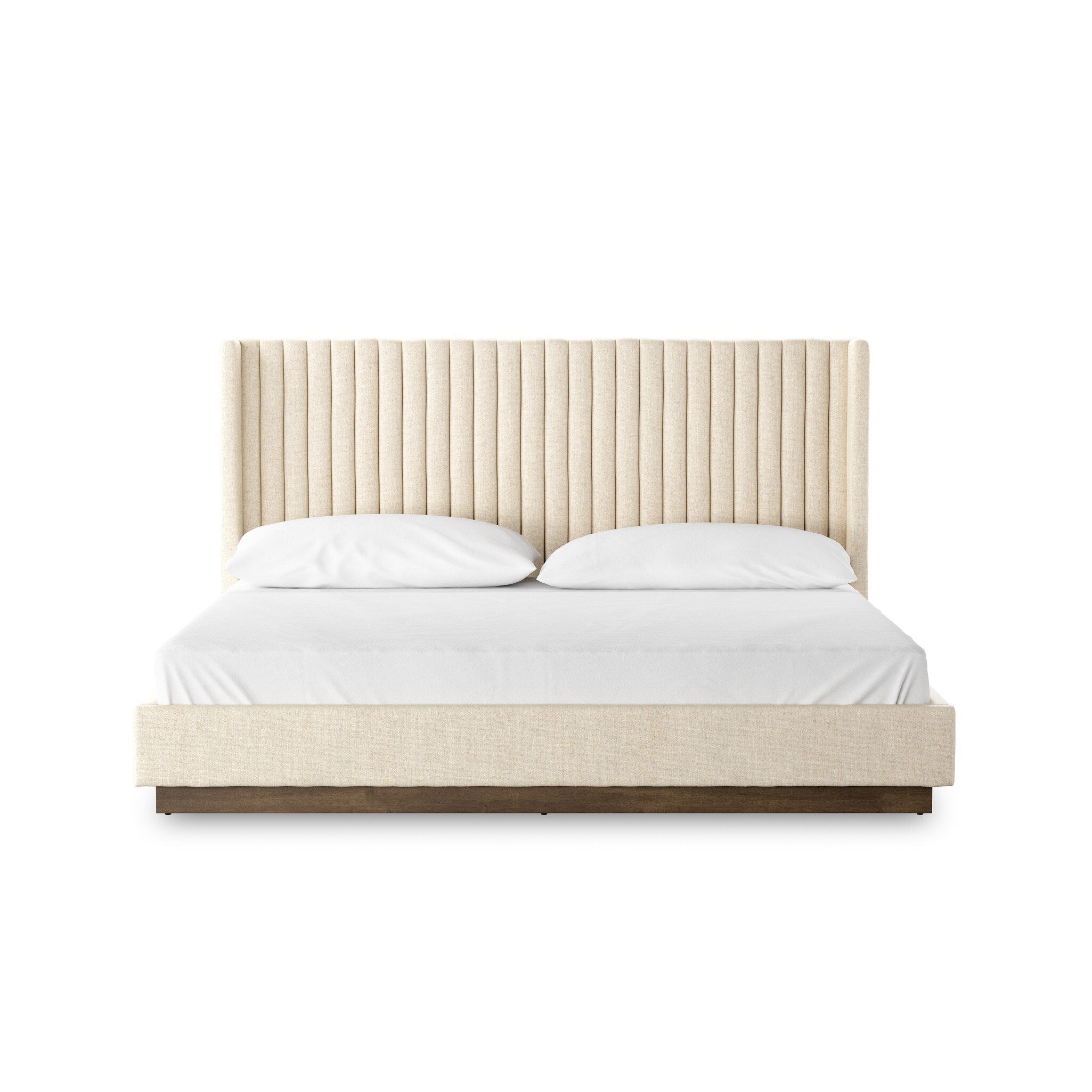 Four Hands Montgomery Bed — Thames Cream-Weathered Sepia-Queen
