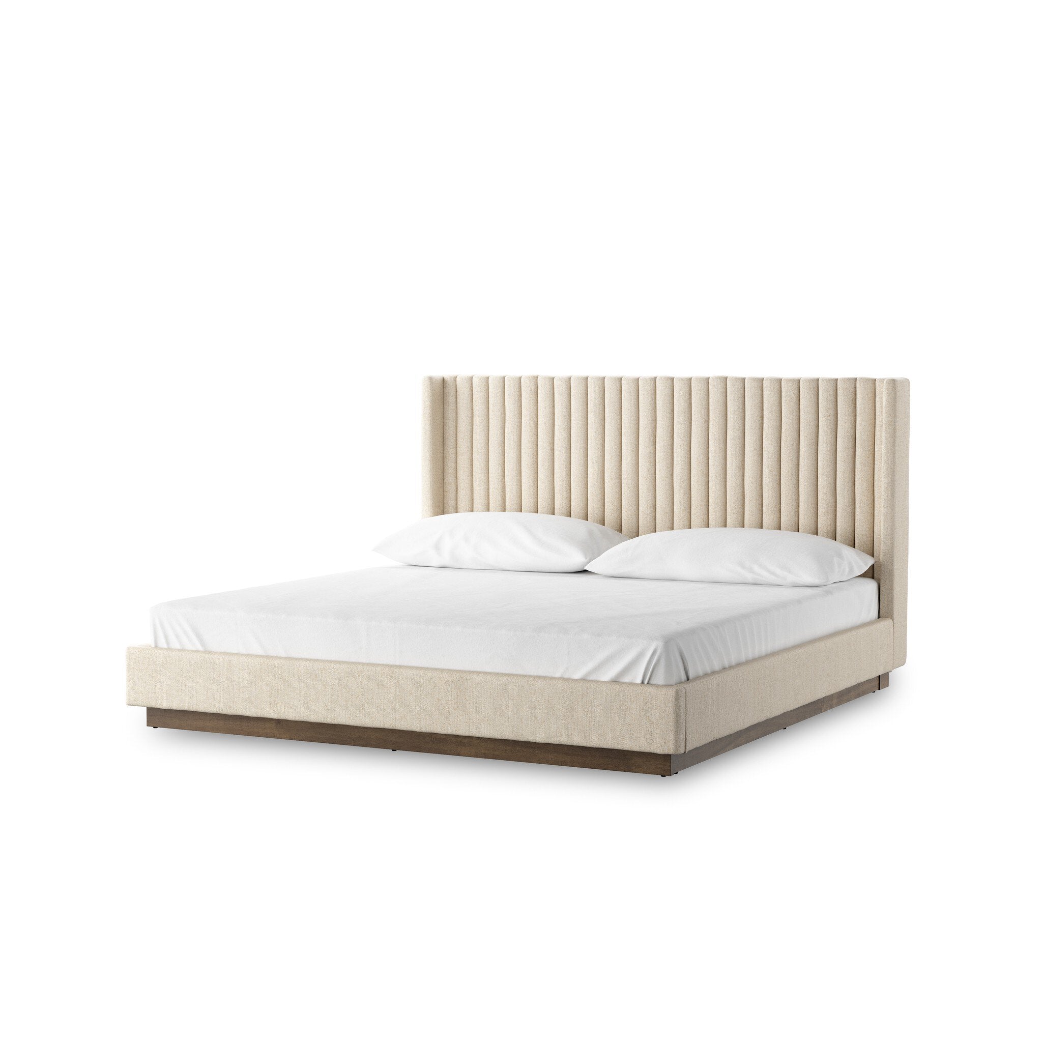 Four Hands Montgomery Bed — Thames Cream-Weathered Sepia-King
