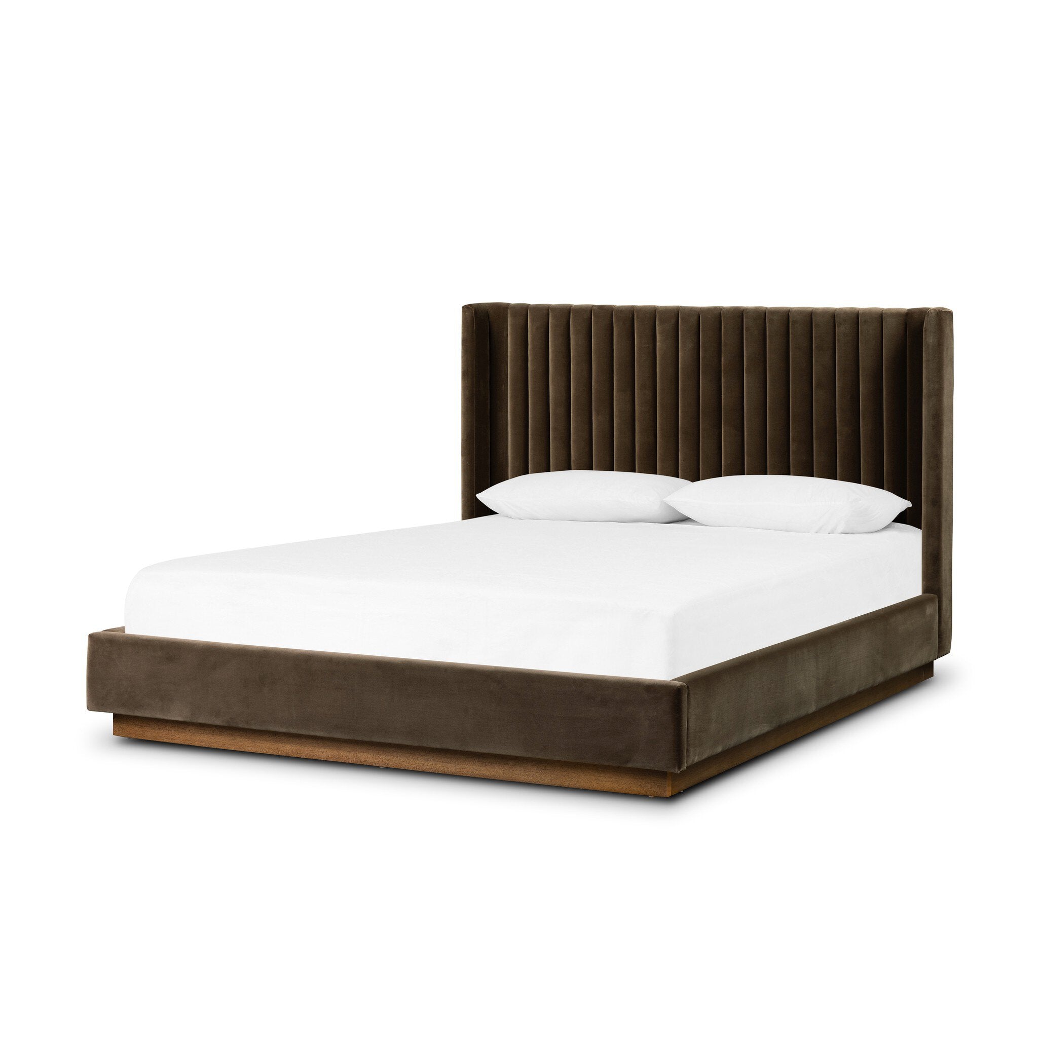 Four Hands Montgomery Bed — Surrey Mink-Weathered Sepia-Queen