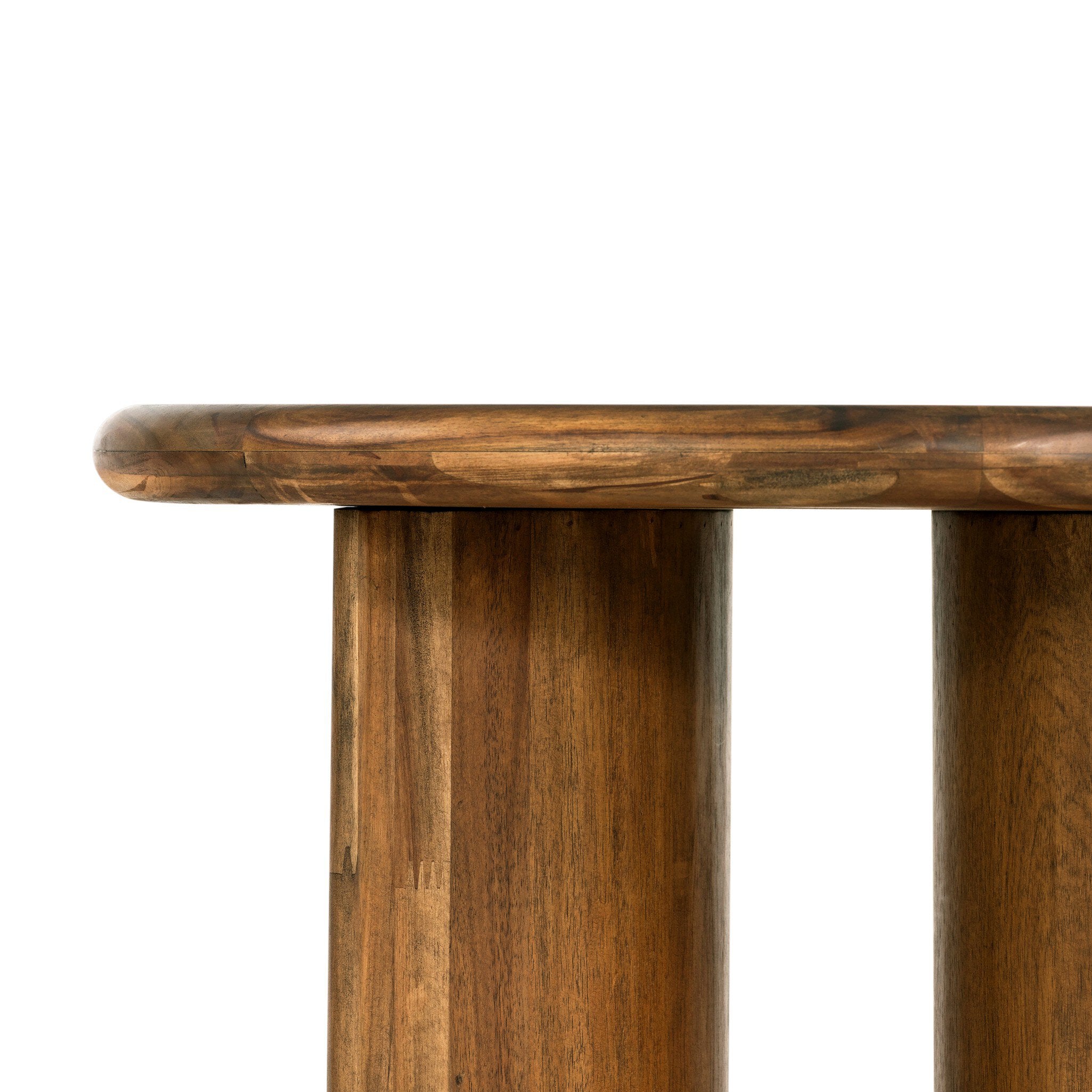 Four Hands Paden End Table — Seasoned Brown Acacia-Seasoned Brown Acacia Solid