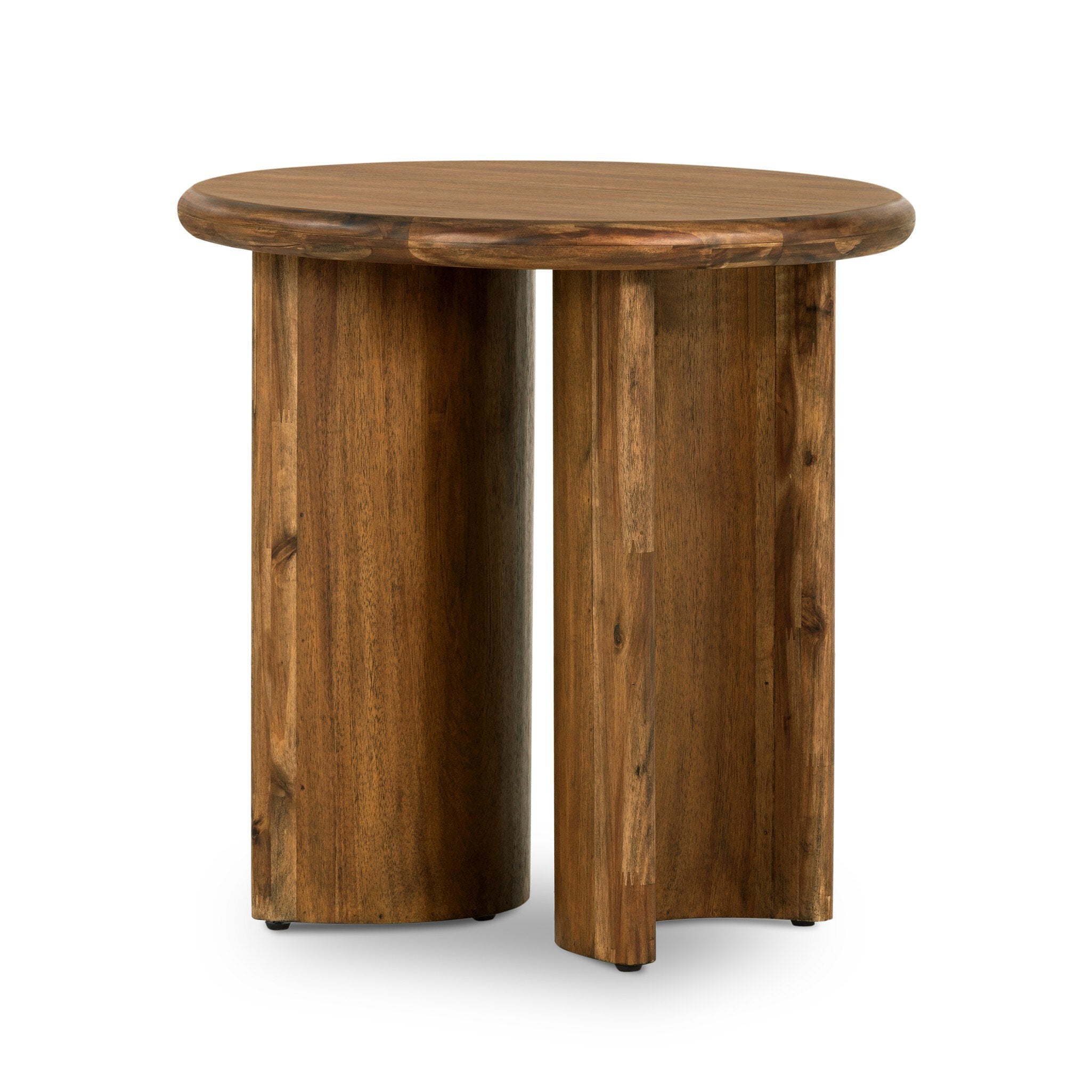 Four Hands Paden End Table — Seasoned Brown Acacia-Seasoned Brown Acacia Solid