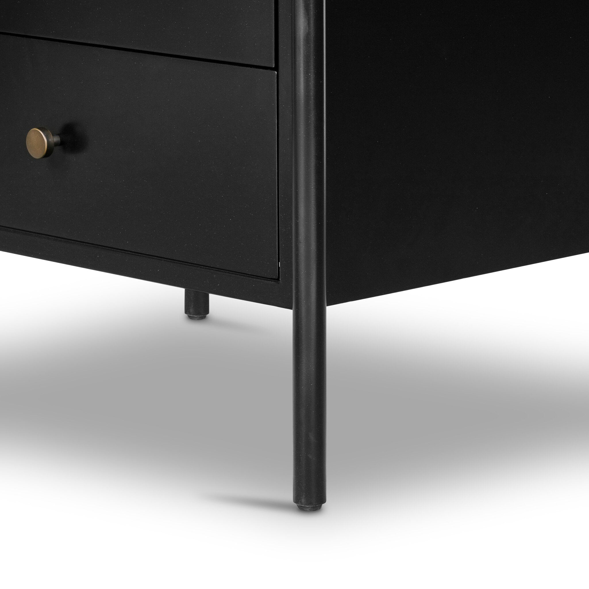 Four Hands Soto Nightstand — Black-Weathered Bronze