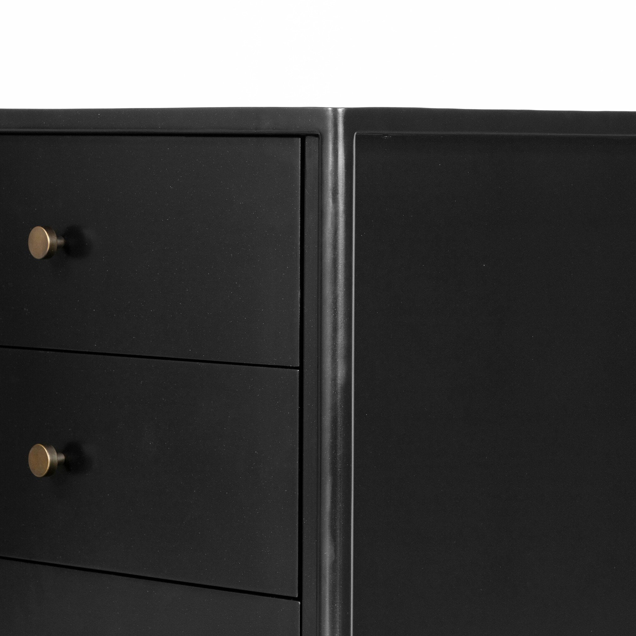 Four Hands Soto Nightstand — Black-Weathered Bronze