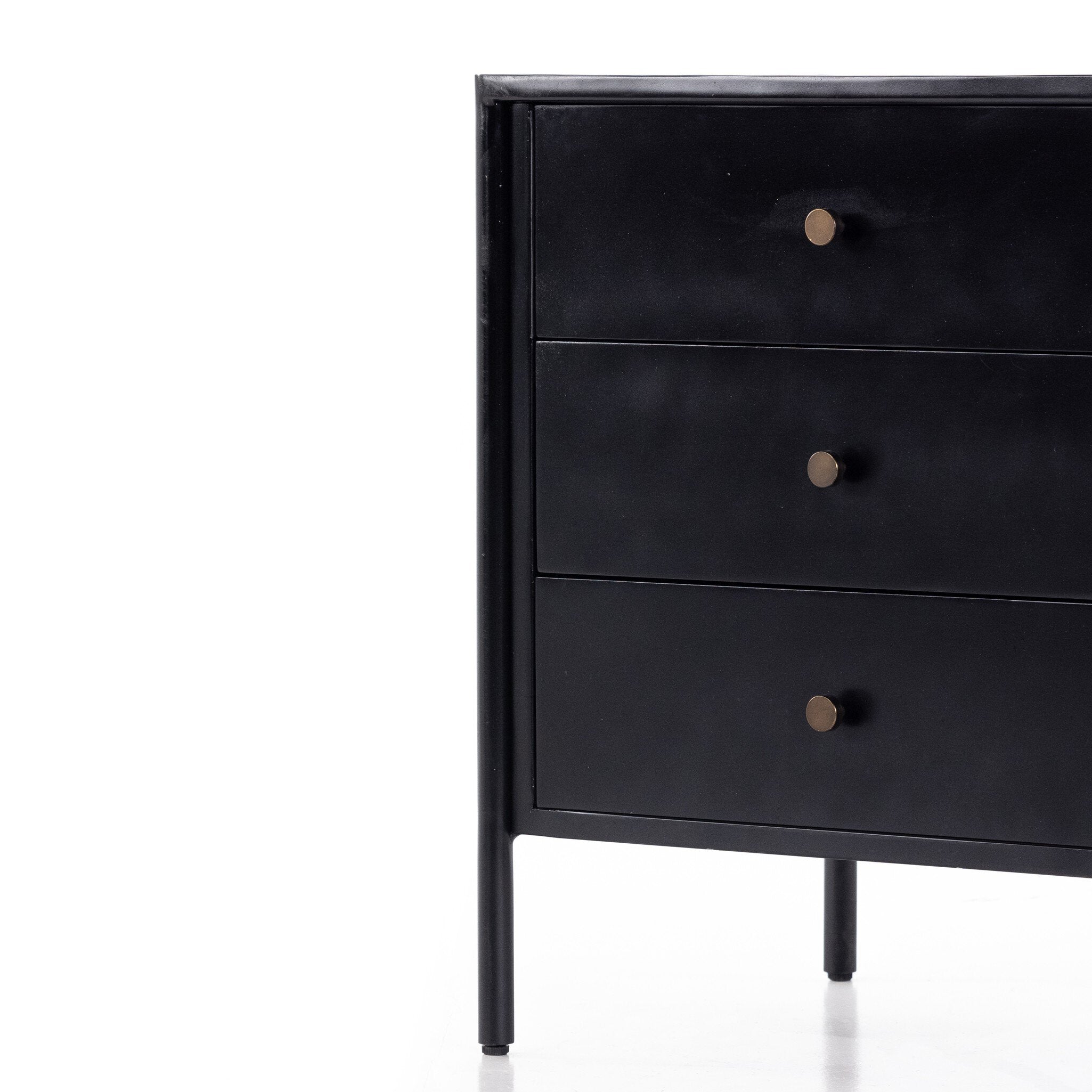 Four Hands Soto Nightstand — Black-Weathered Bronze