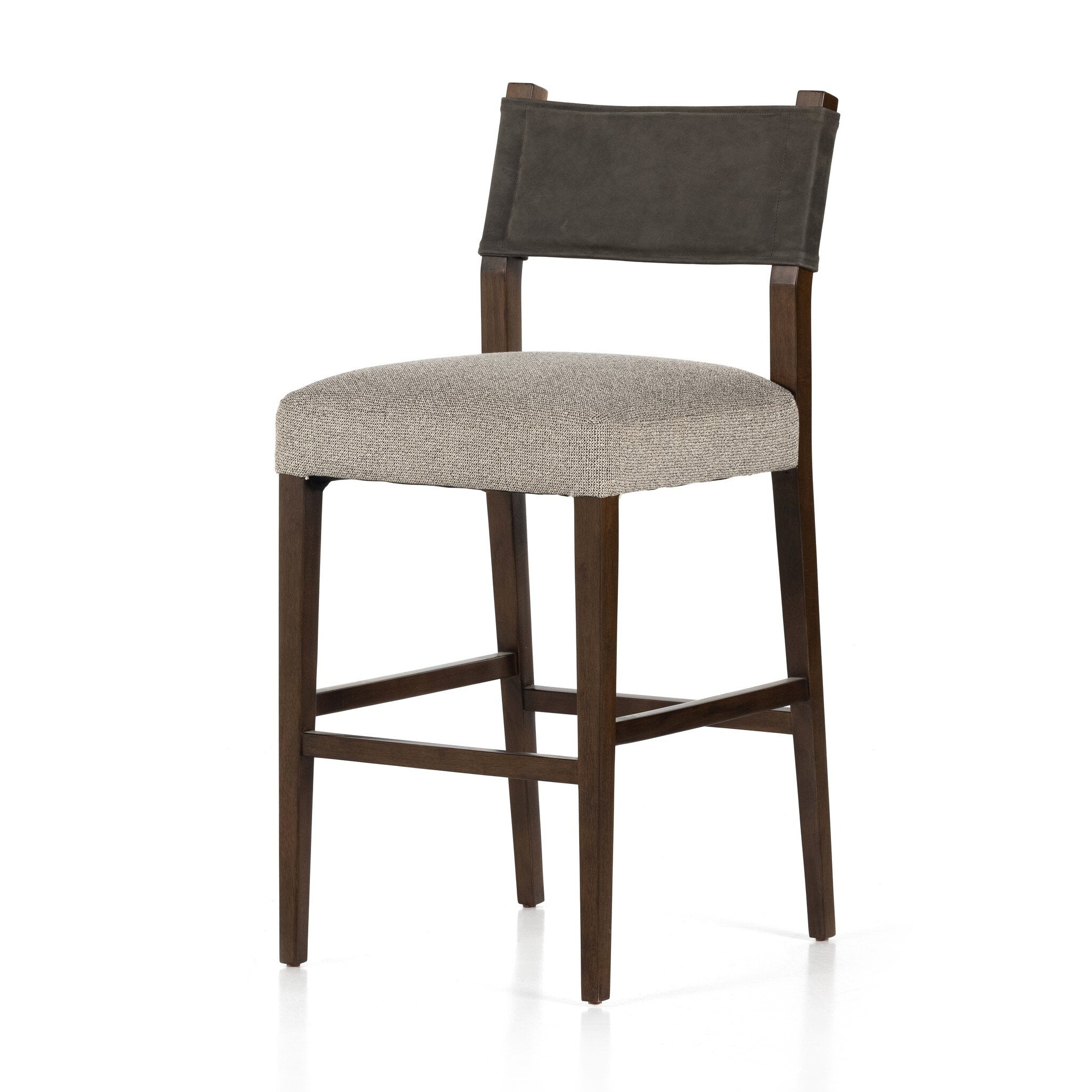 Four Hands Ferris Bar + Counter Stool — Nubuck Charcoal-Tulsa Ink-Antique Sable-Bar