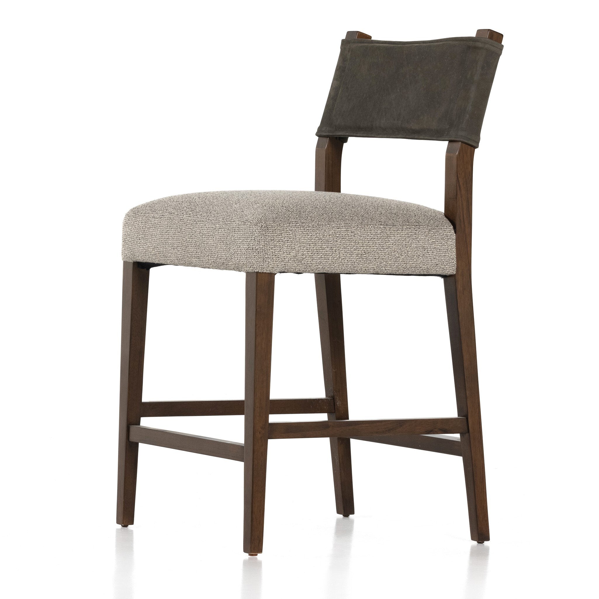 Four Hands Ferris Bar + Counter Stool — Nubuck Charcoal-Tulsa Ink-Antique Sable-Counter