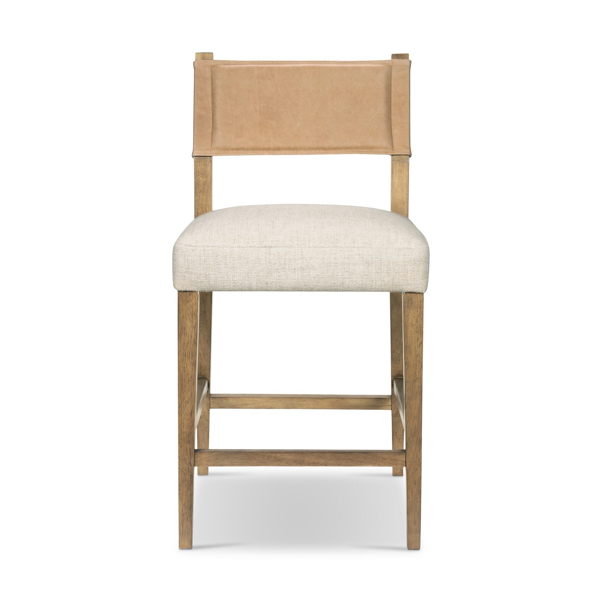 Four Hands Ferris Bar + Counter Stool — Winchester Beige-Thames Cream-Burnished Parawood-Counter