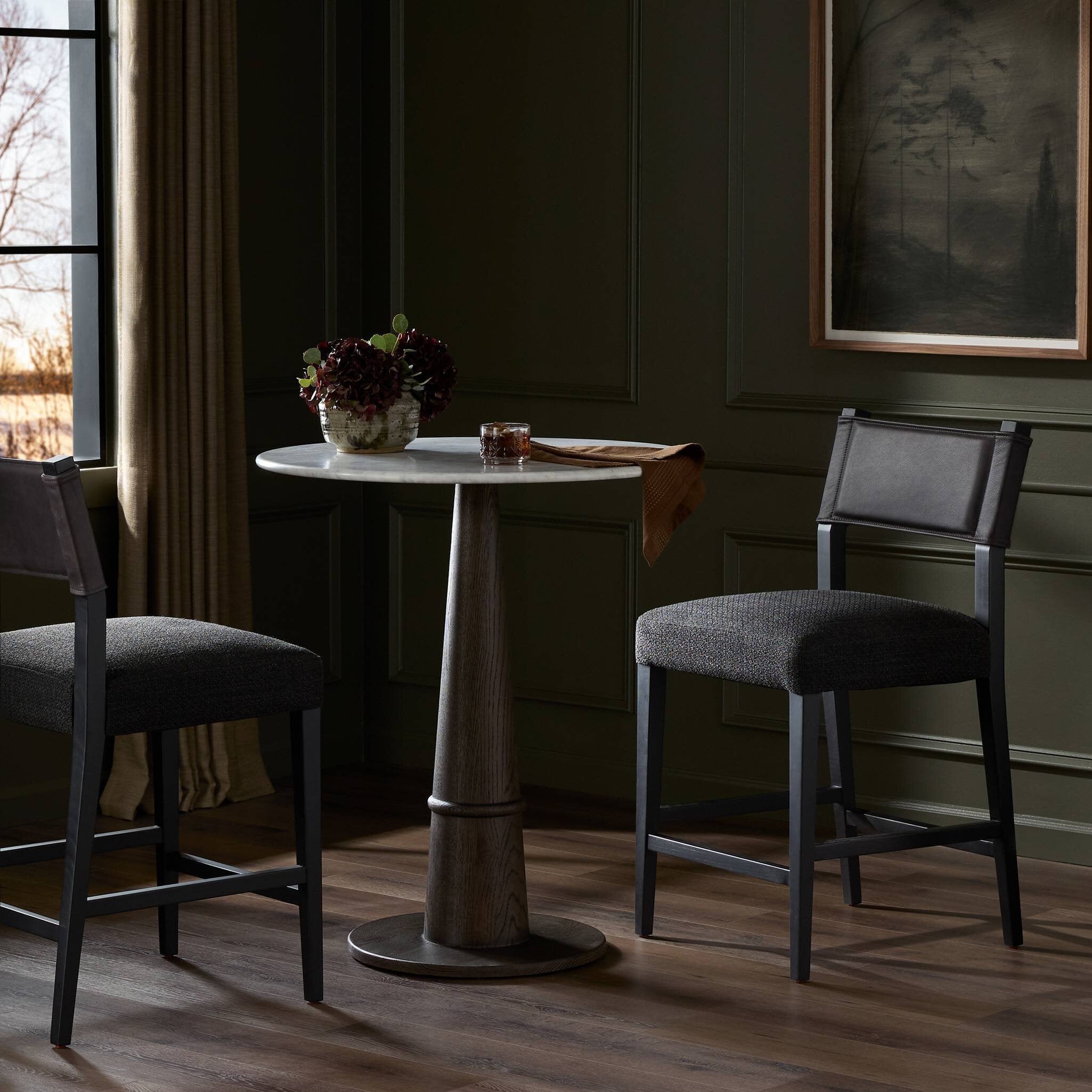 Four Hands Ferris Bar + Counter Stool — Palermo Black-Gibson Black-Black Ash-Bar