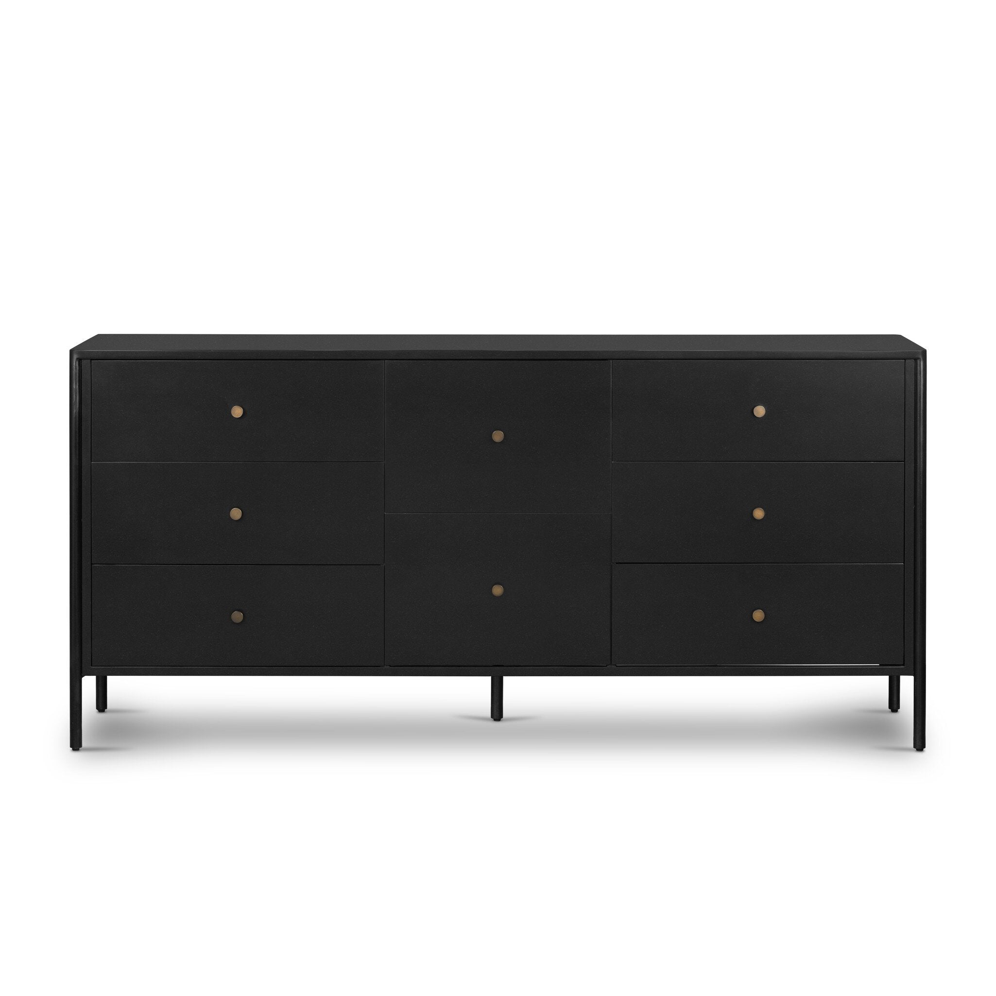 Four Hands Soto 8 Drawer Dresser — Black-Weathered Bronze