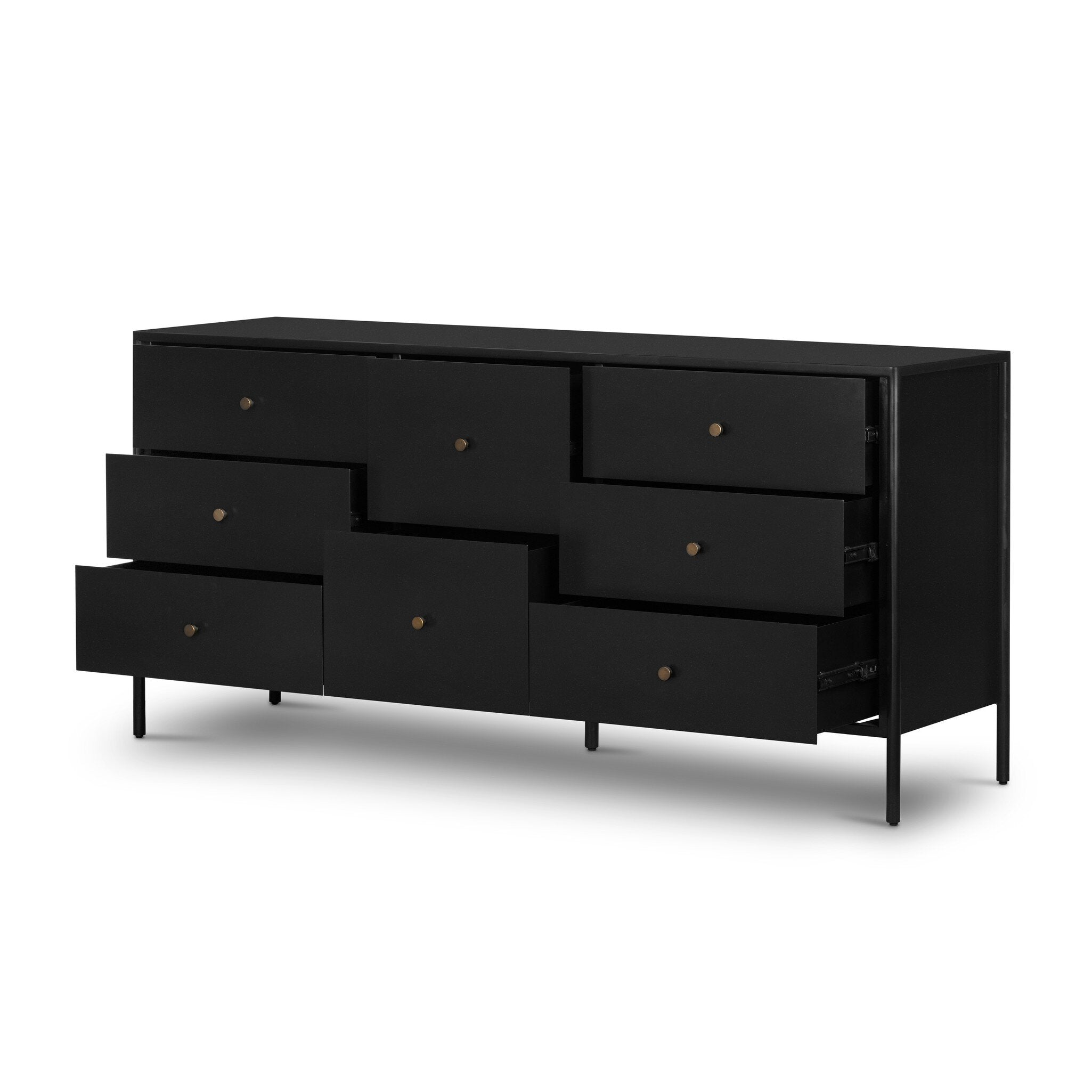 Four Hands Soto 8 Drawer Dresser — Black-Weathered Bronze