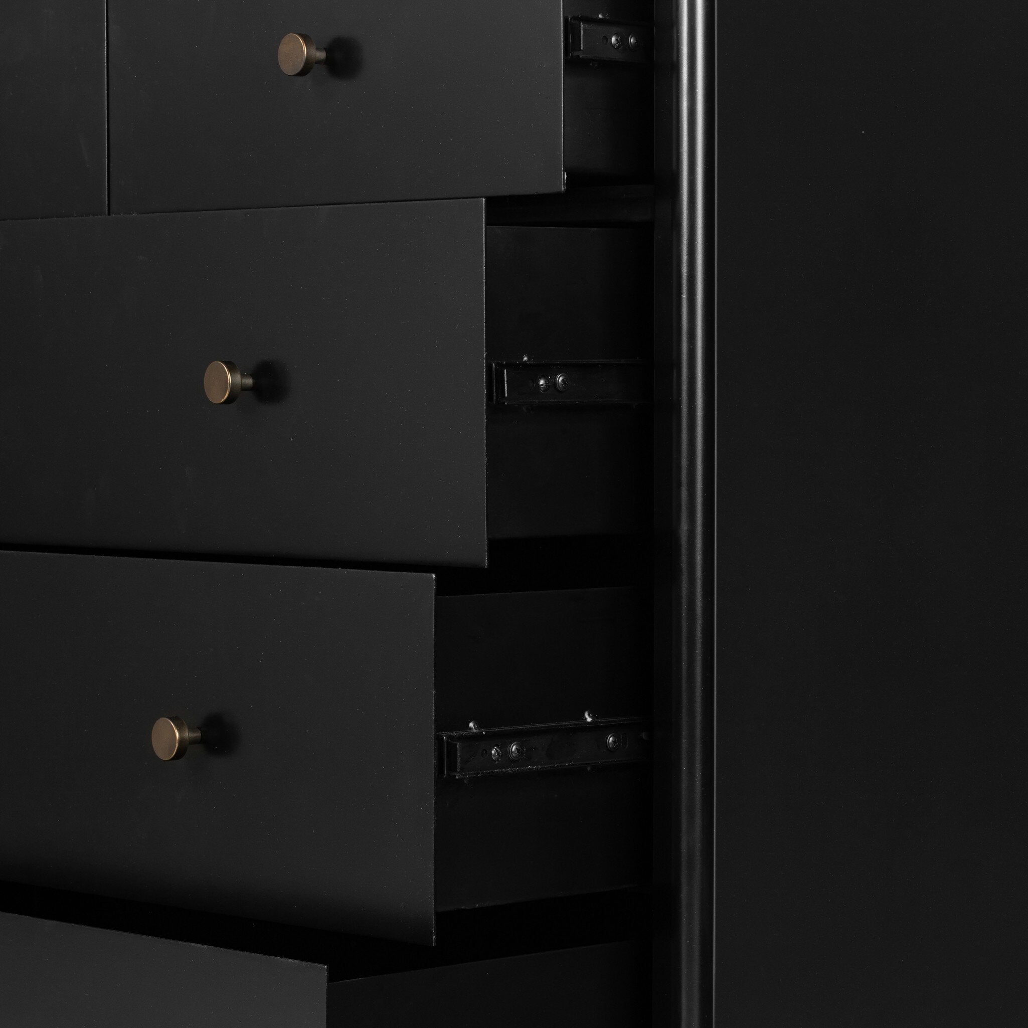Four Hands Soto 5 Drawer Dresser — Black-Weathered Bronze